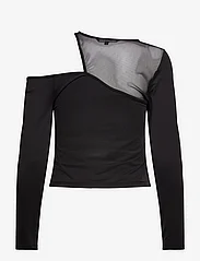 French Connection - RANYA ULLA MESH L/S TOP - pitkähihaiset t-paidat - black - 1