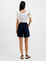 French Connection - ROSANA COTTON MIX ORGANZA TOP - t-skjorter - linen white - 4