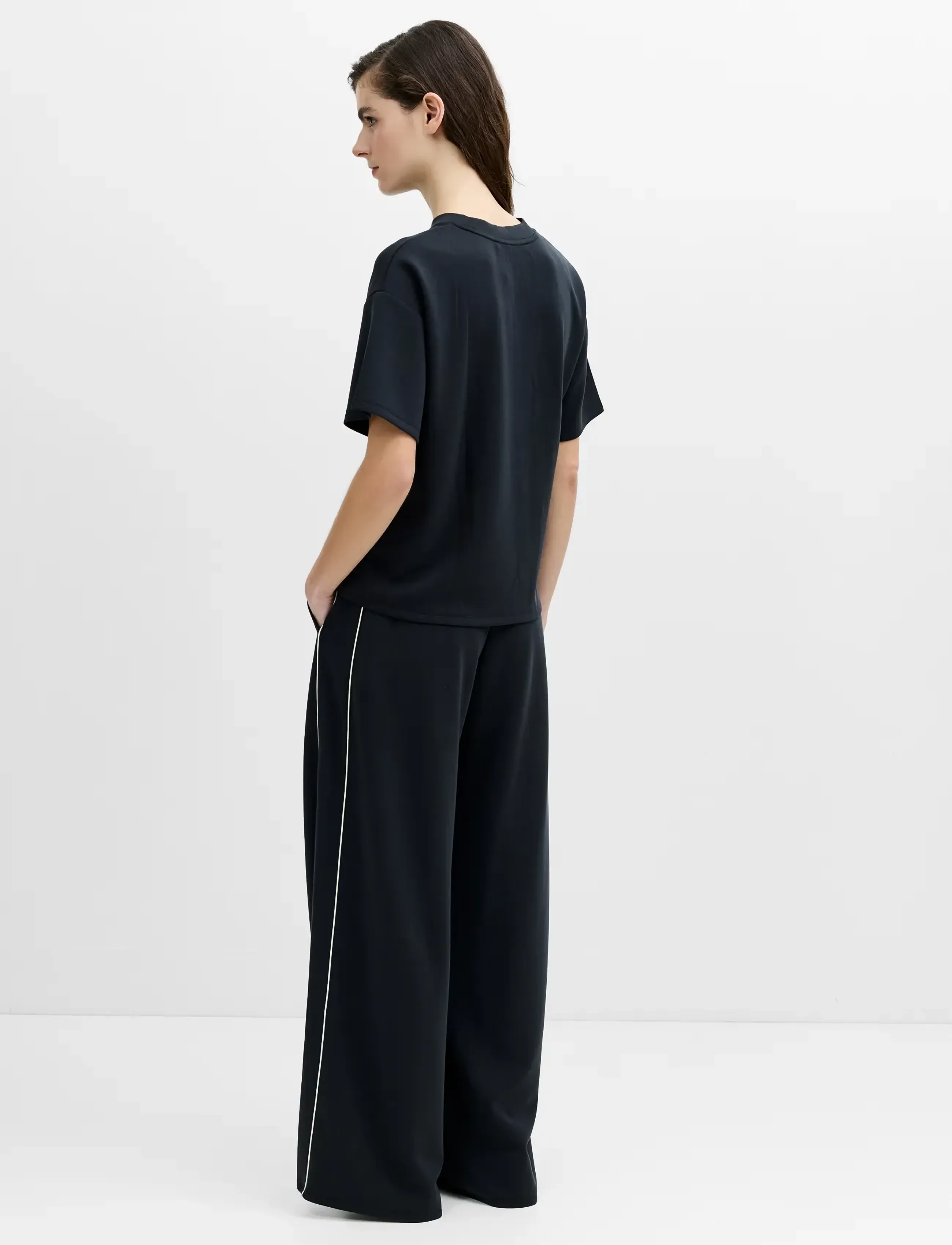 French Connection - WREN WAIST CINCHED LOOP BUTTON T SHIRT - t-shirts - graphite grey - 3