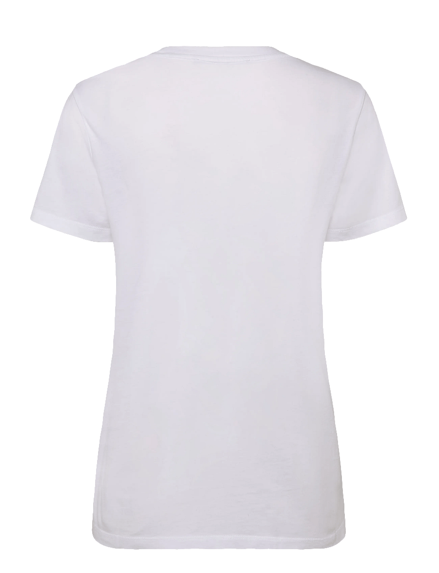 French Connection - MESH BOW COTTON T SHIRT - t-krekli - linen white/black - 2