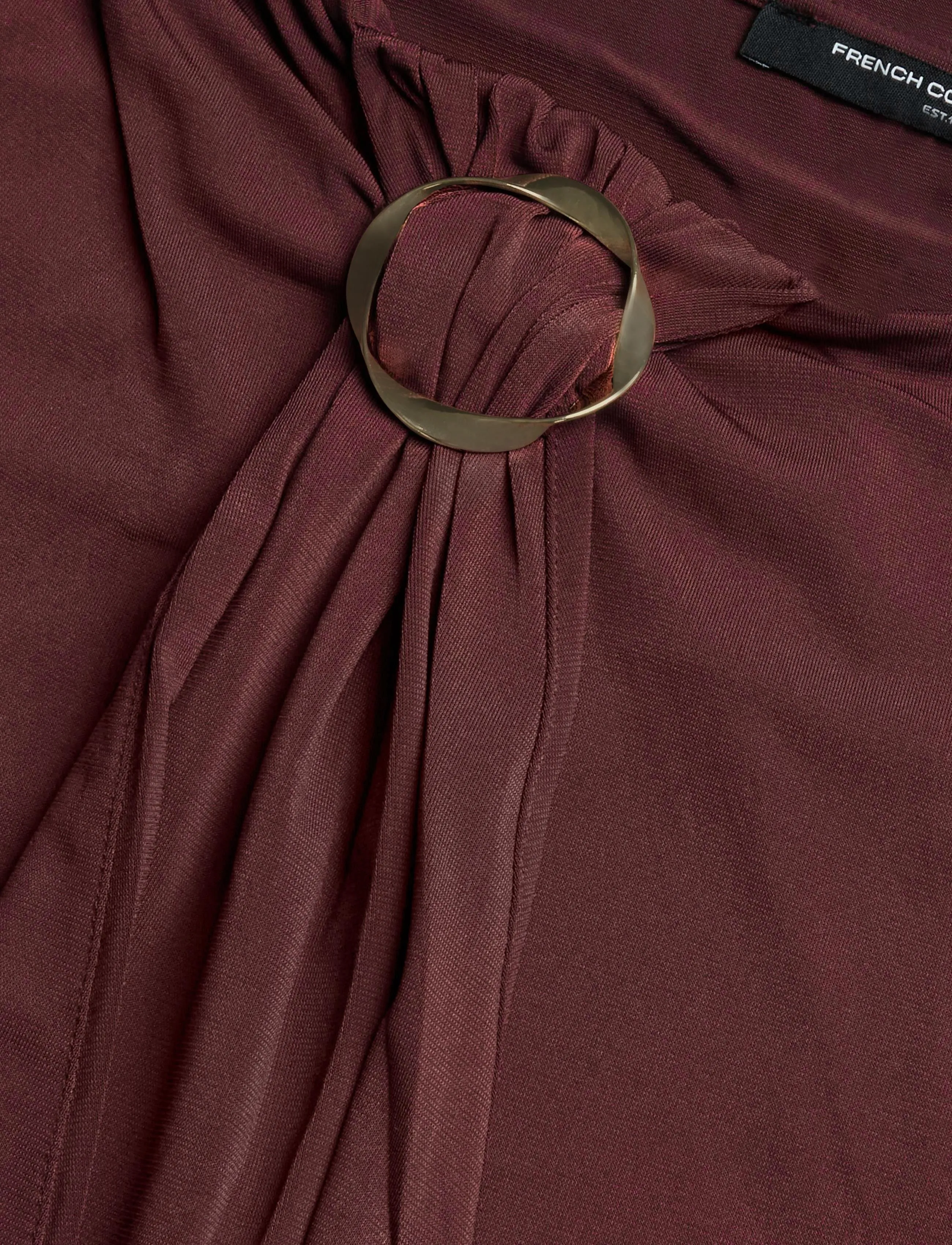 French Connection - MAXINE JERSEY TRIM TOP - linnen - cherry liqueur - 5