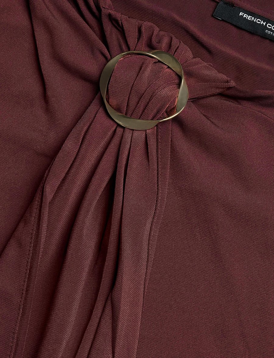 French Connection - MAXINE JERSEY TRIM TOP - linnen - cherry liqueur - 5