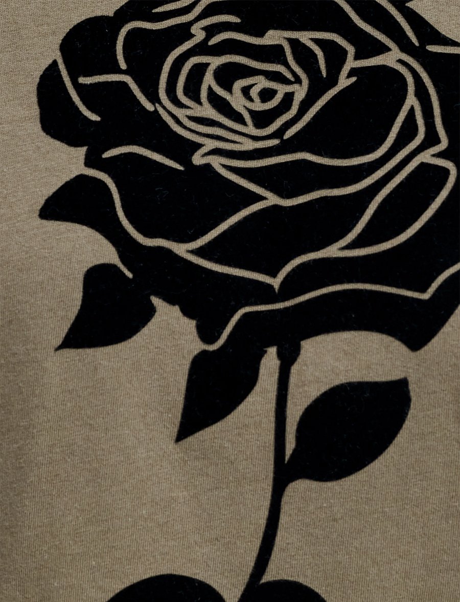 French Connection - ROSE FLOCKED T SHIRT - t-shirts - khaki green/black - 4