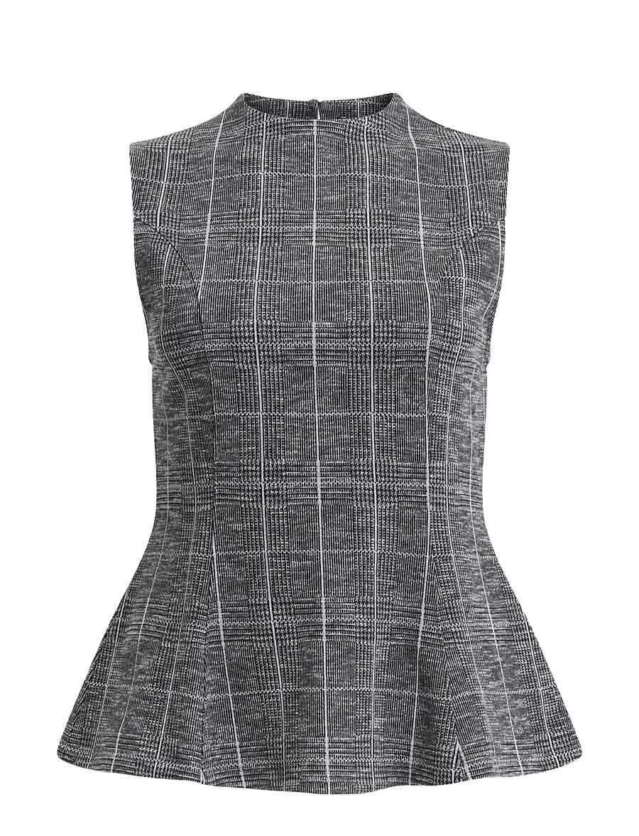 French Connection - WESLEY CHECK S/LESS TOP - Ärmellose tops - grey multi - 1