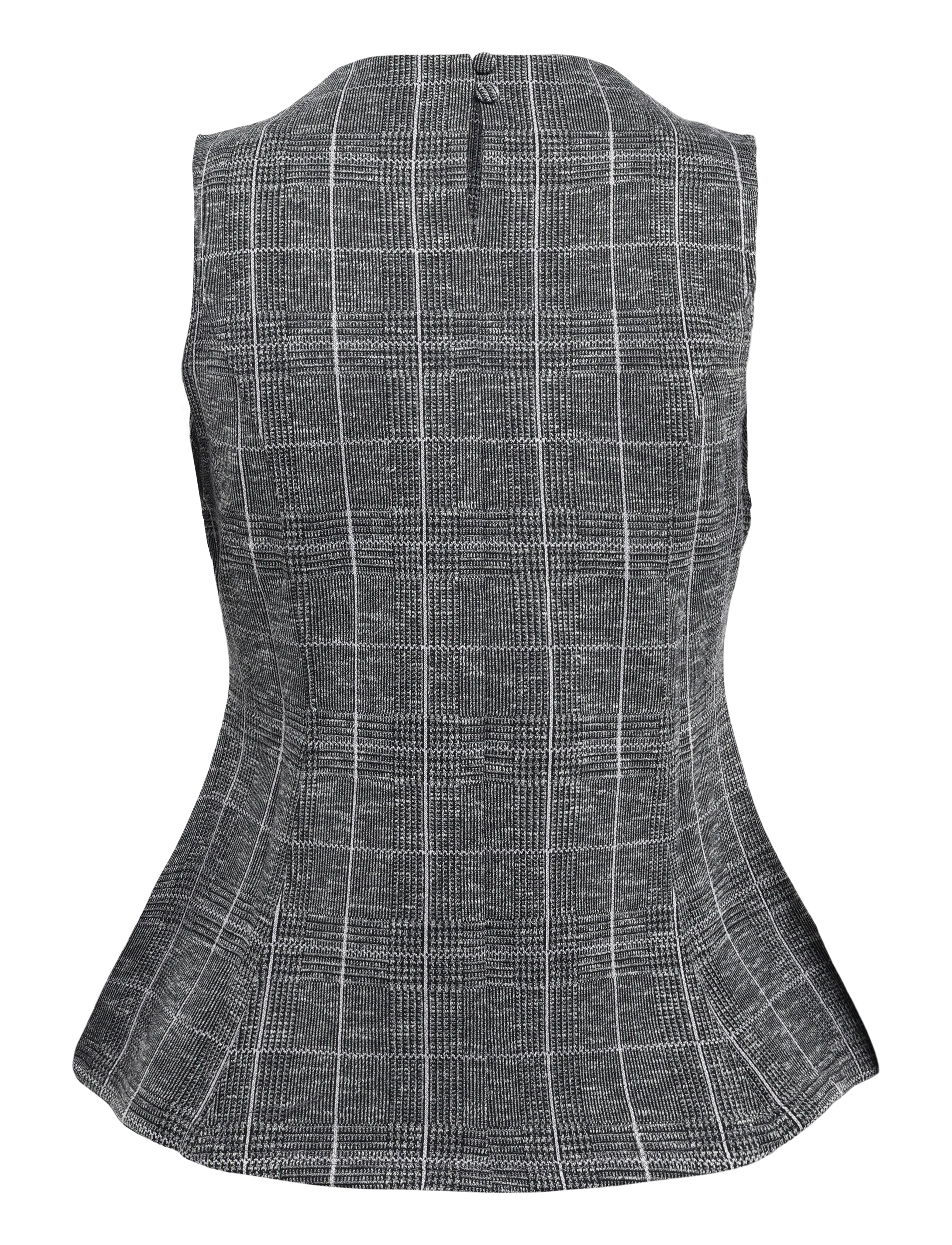 French Connection - WESLEY CHECK S/LESS TOP - tanktops - grey multi - 2