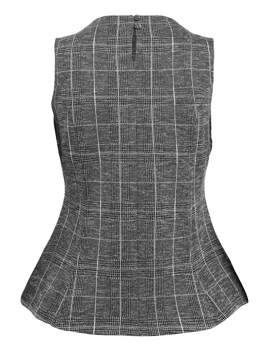 French Connection - WESLEY CHECK S/LESS TOP - tanktops - grey multi - 2