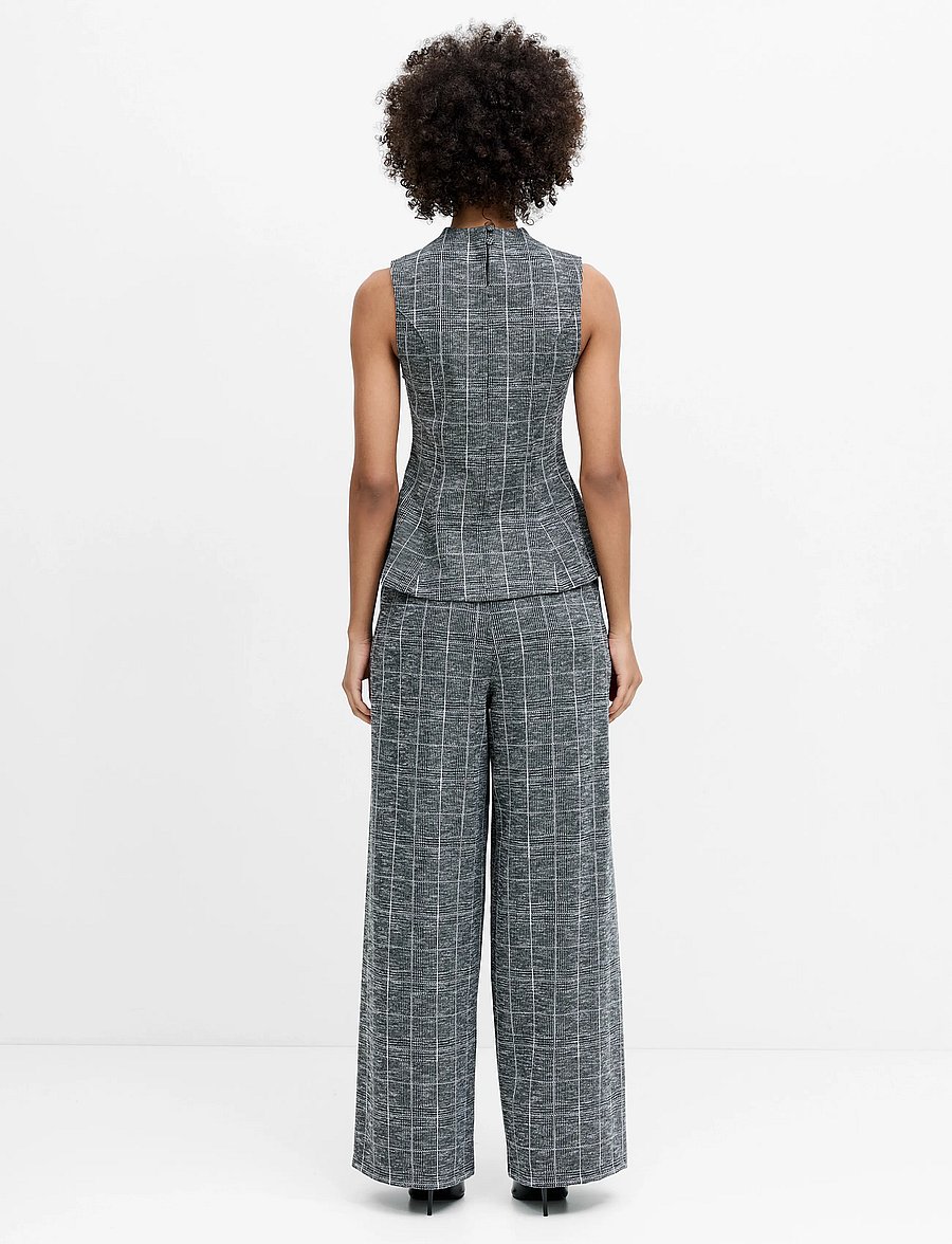 French Connection - WESLEY CHECK S/LESS TOP - Ärmellose tops - grey multi - 4