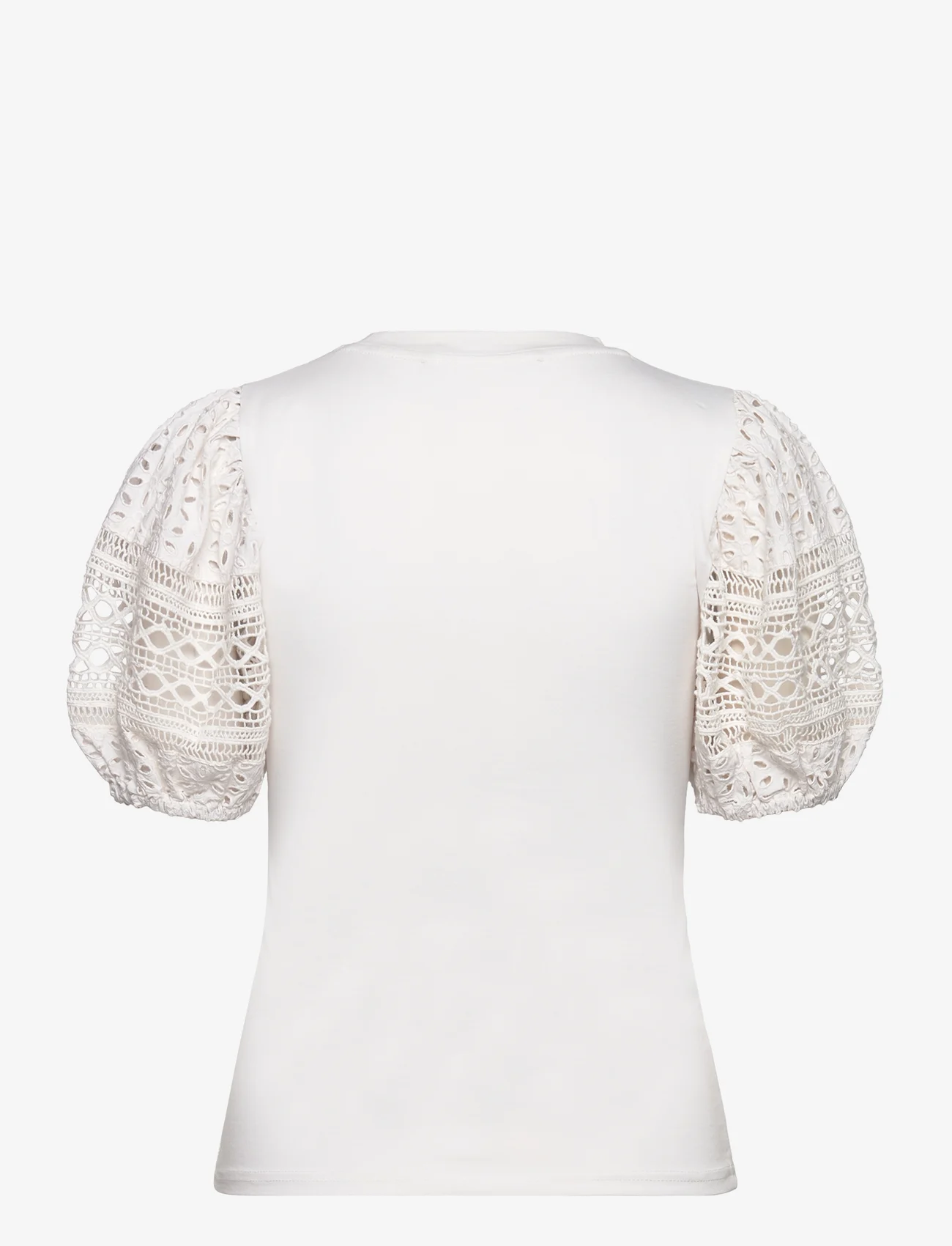 French Connection - ROSANA ANGES BROIDERIE T SHIRT - t-skjorter - linen white - 1