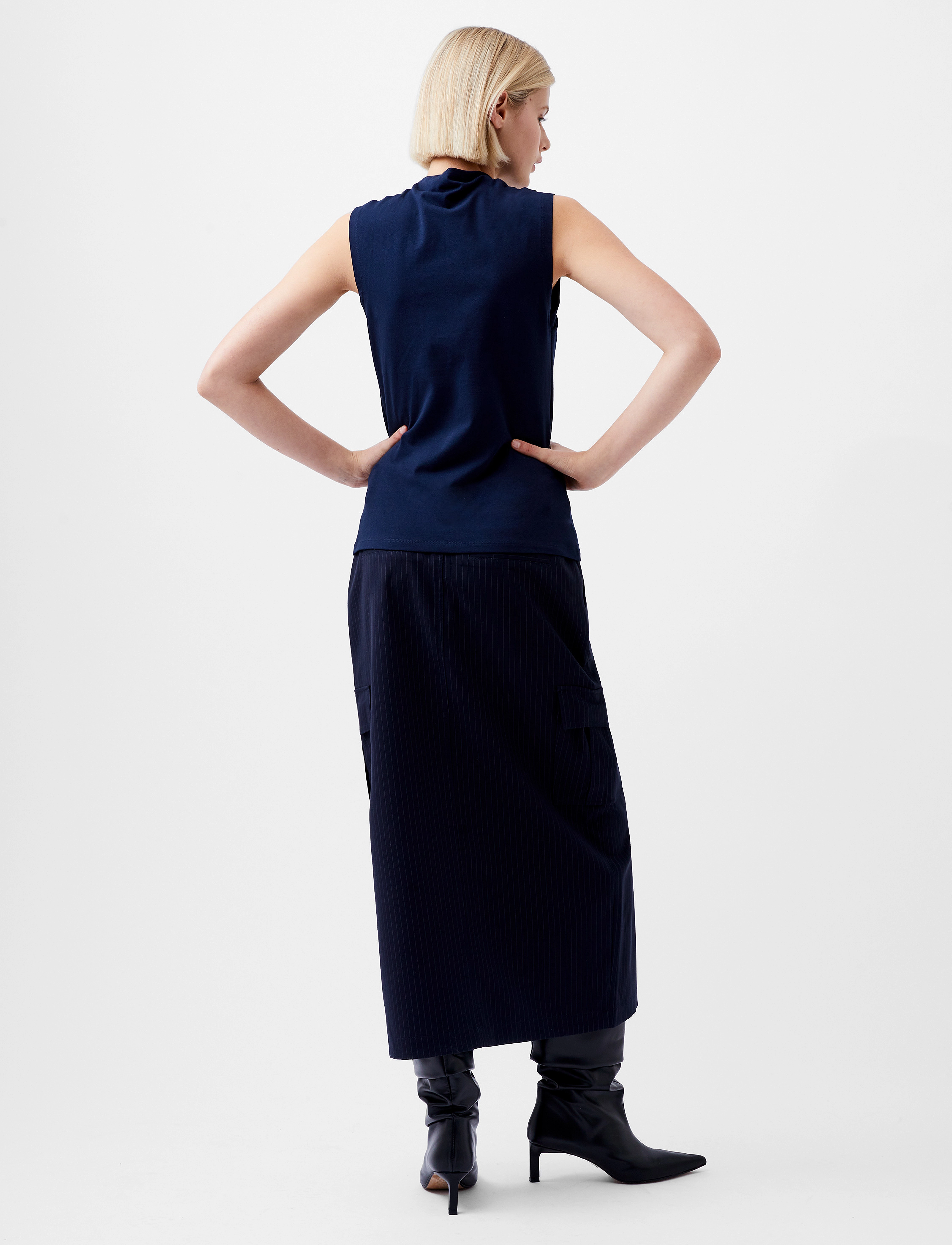 French Connection - RALLIE CROSS NECK TOP - marine - 5