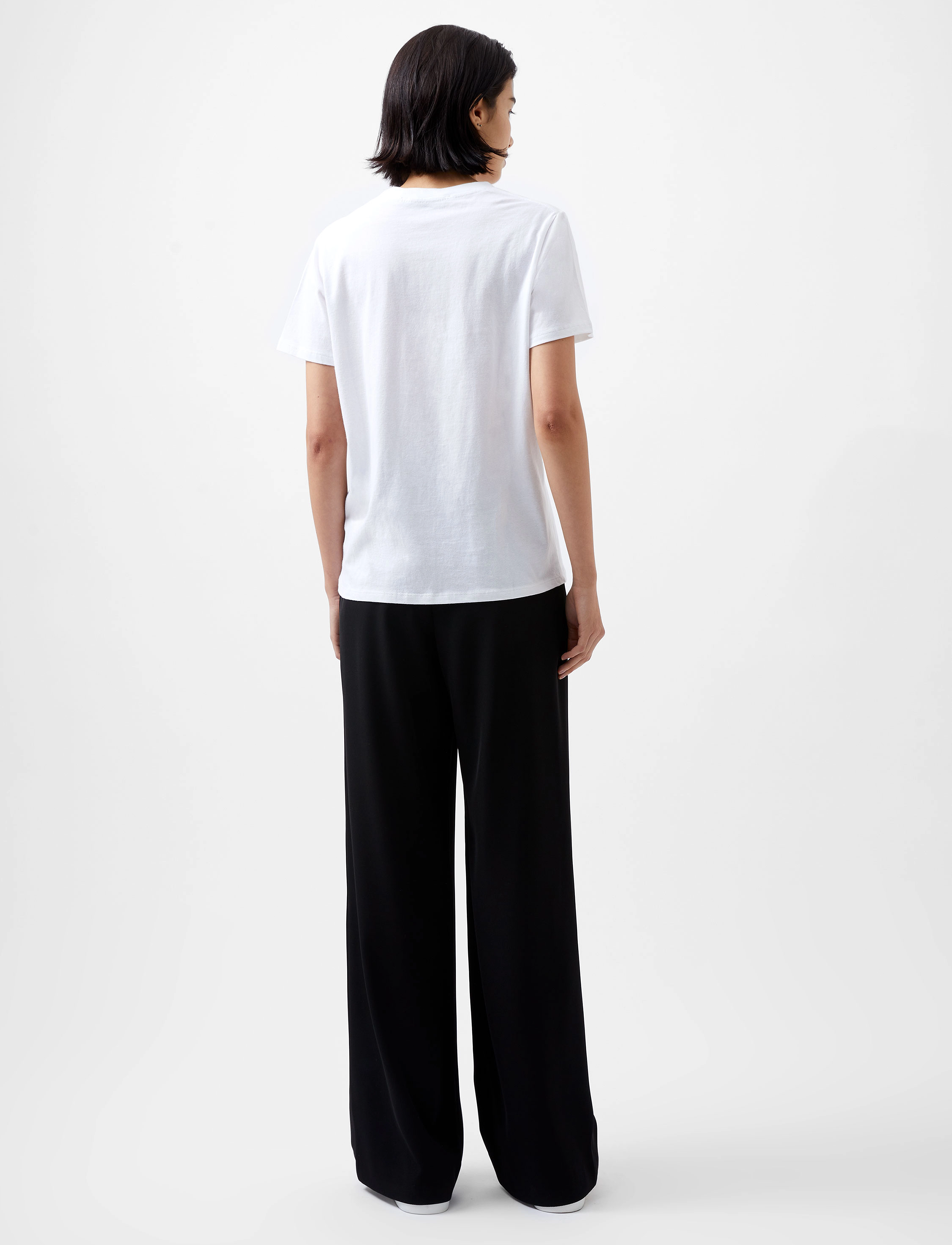 French Connection - BOW GRAPHIC SS TEE - linen white - 4