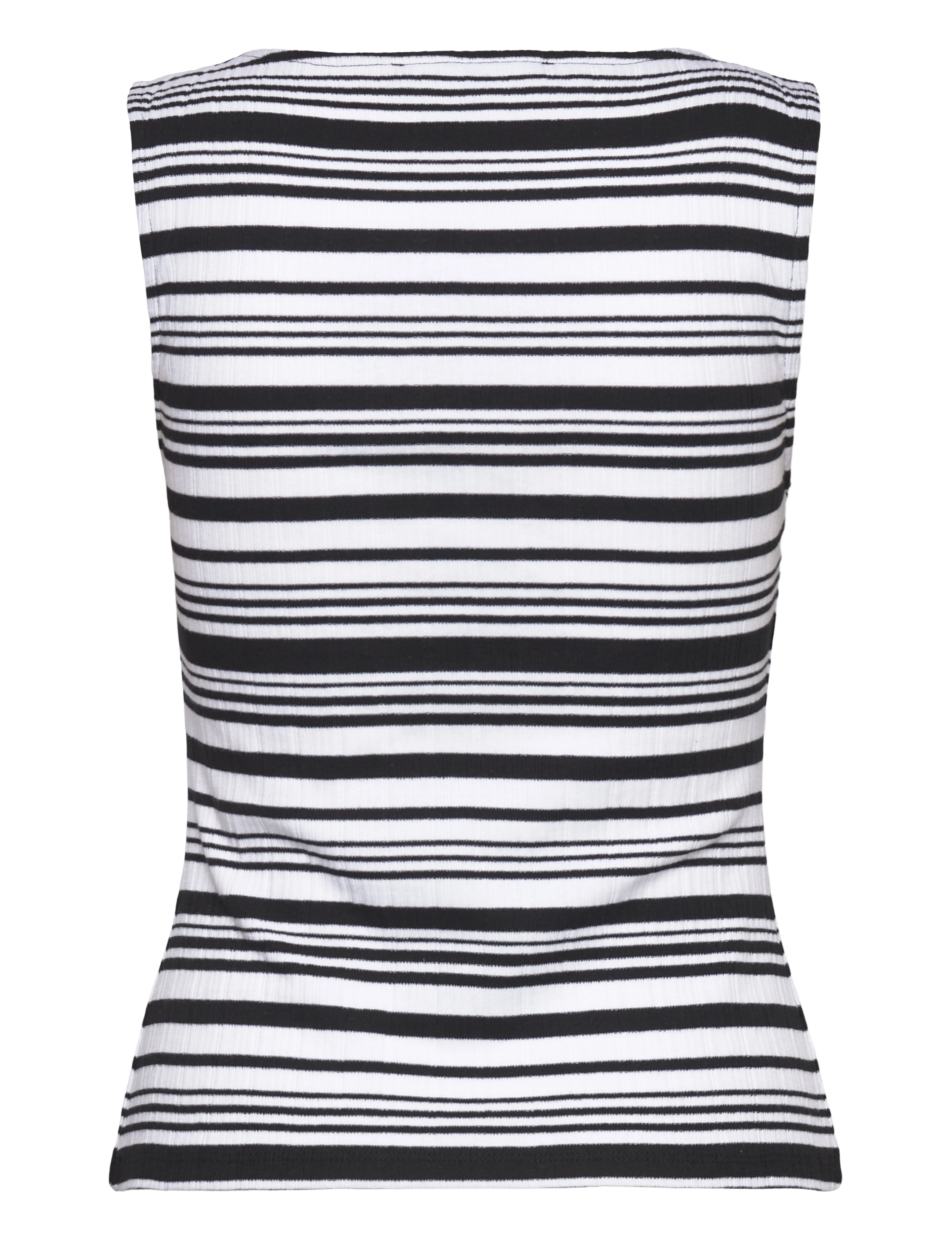 French Connection - SASIA RIB FITTED TOP - black/white - 1