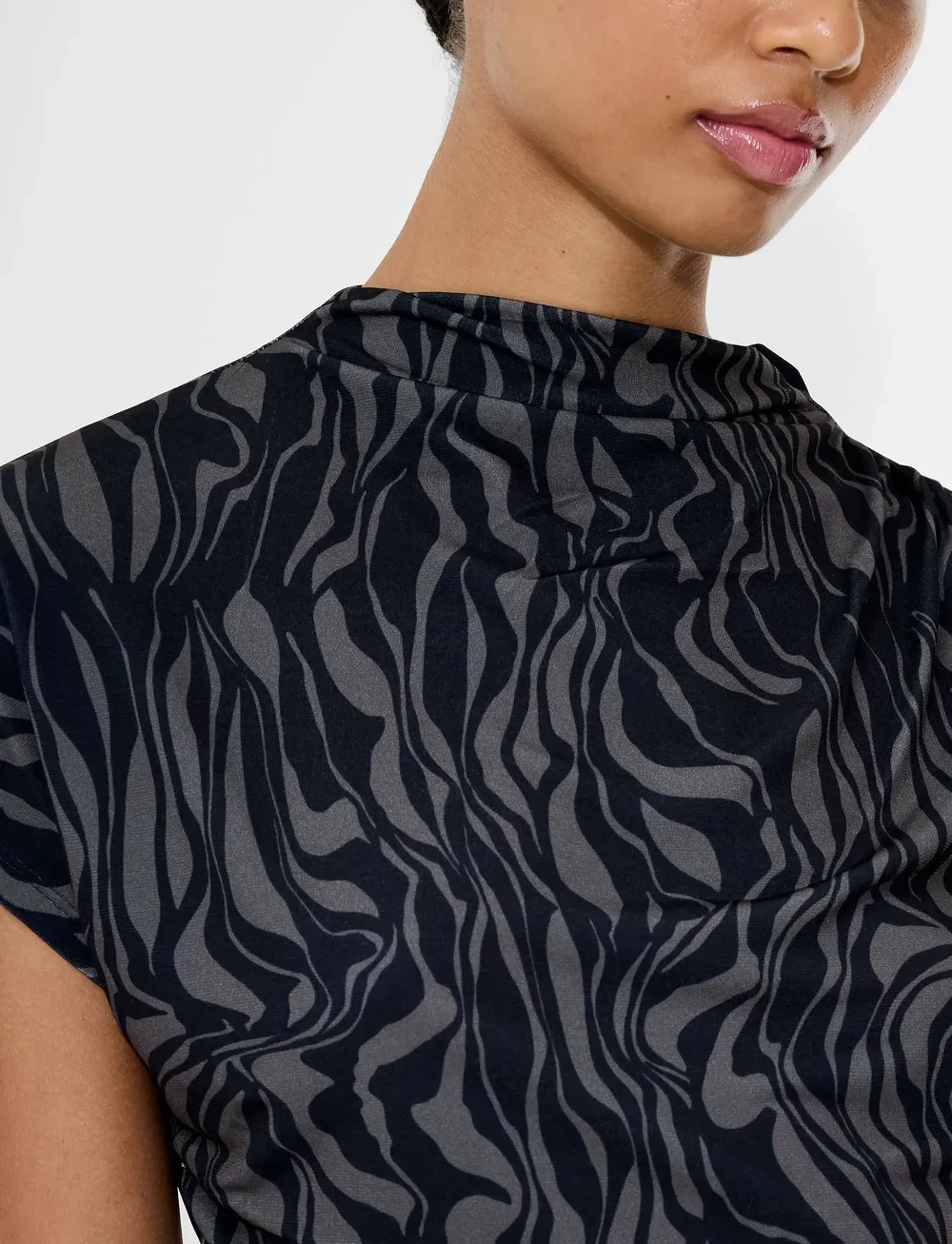 French Connection - ZARIA ZINA JERSEY TOP - t-paidat - washed khaki/blk - 3