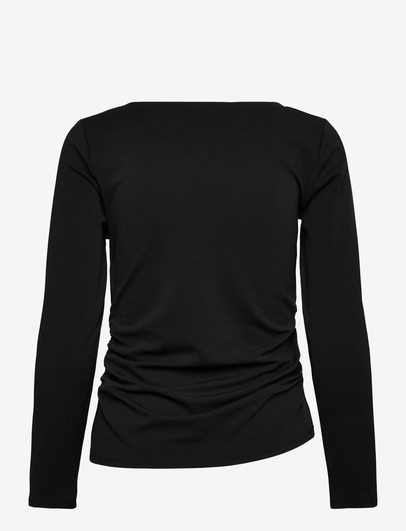 French Connection - VALETTA JERSEY LS ROSETTE TOP - langärmlige tops - black - 2