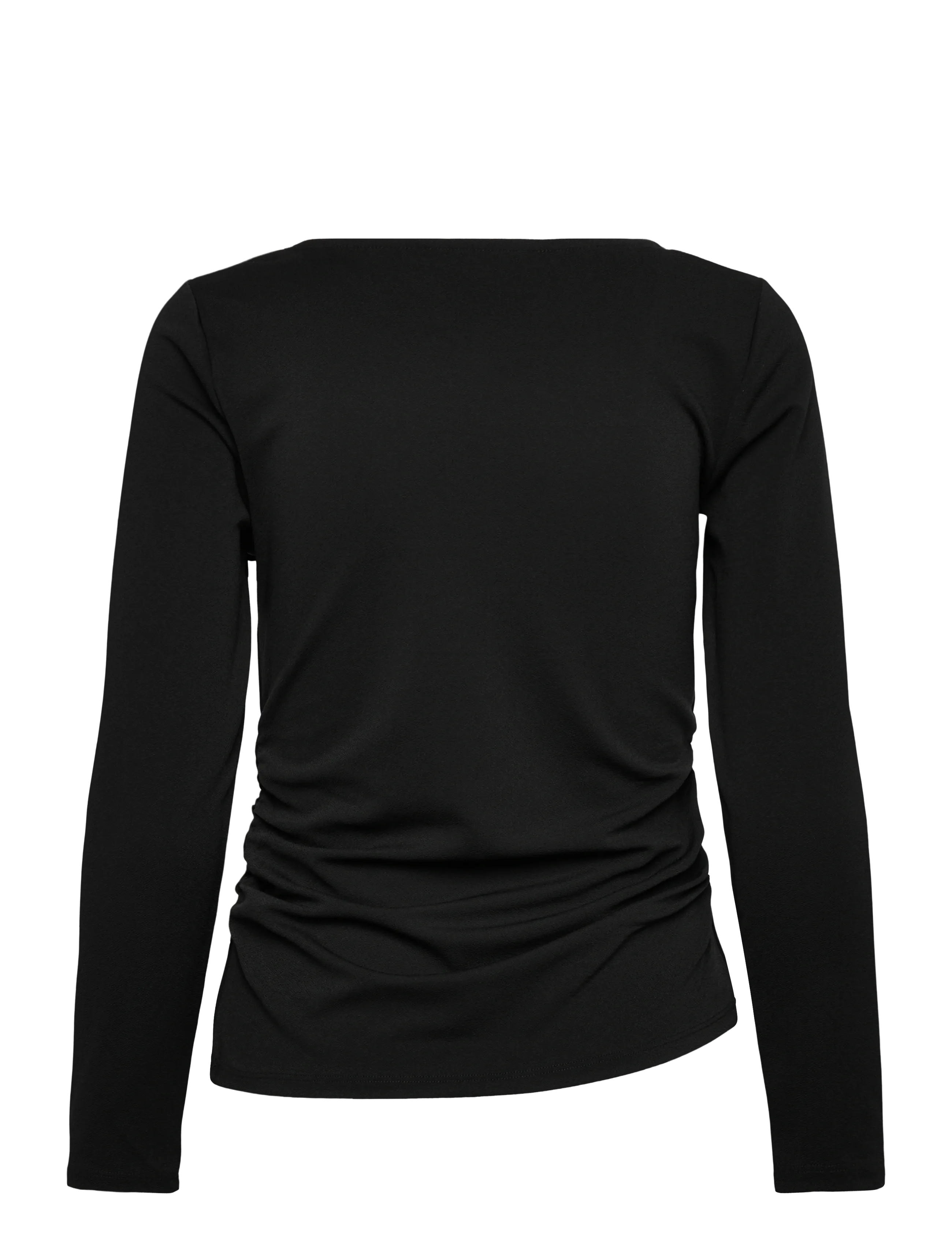 French Connection - VALETTA JERSEY LS ROSETTE TOP - långärmade toppar - black - 2