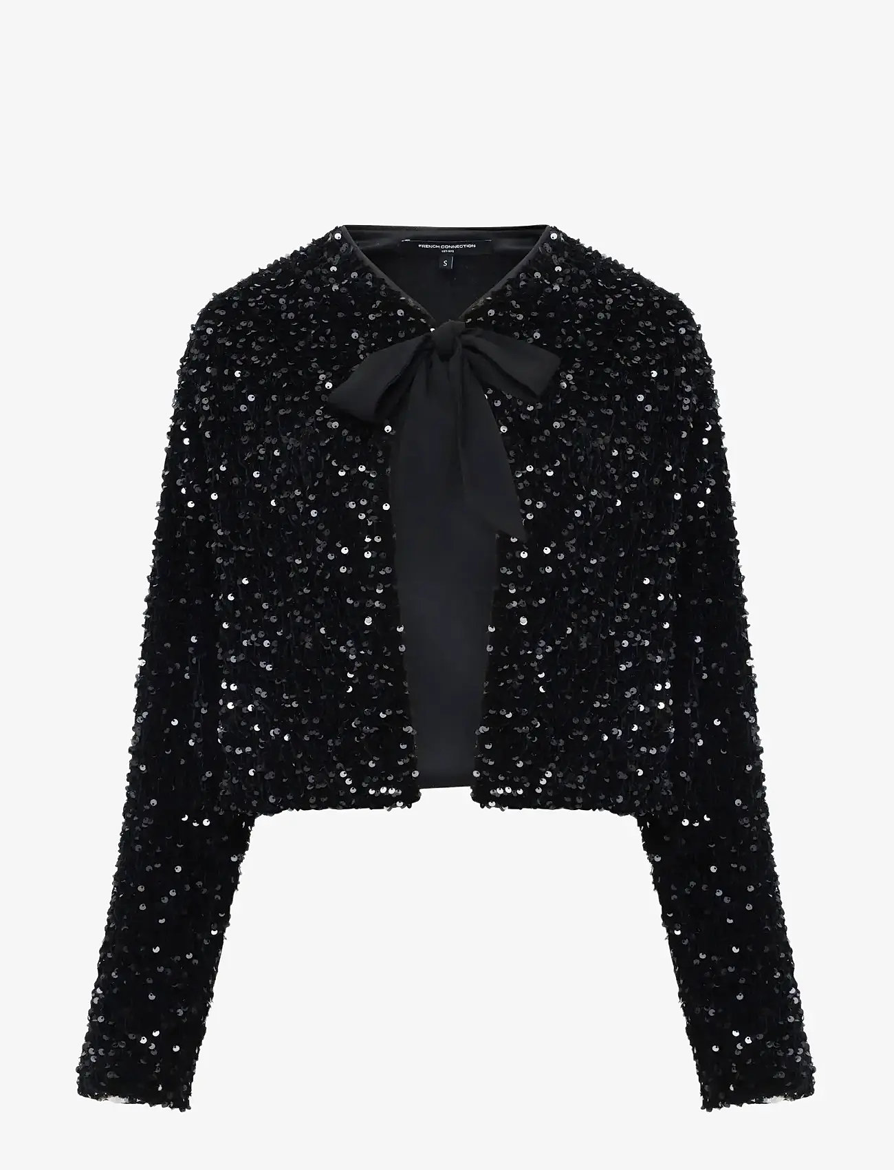 French Connection - MONET SEQUIN TIE CARDIGAN - magablazerar - blackout - 1