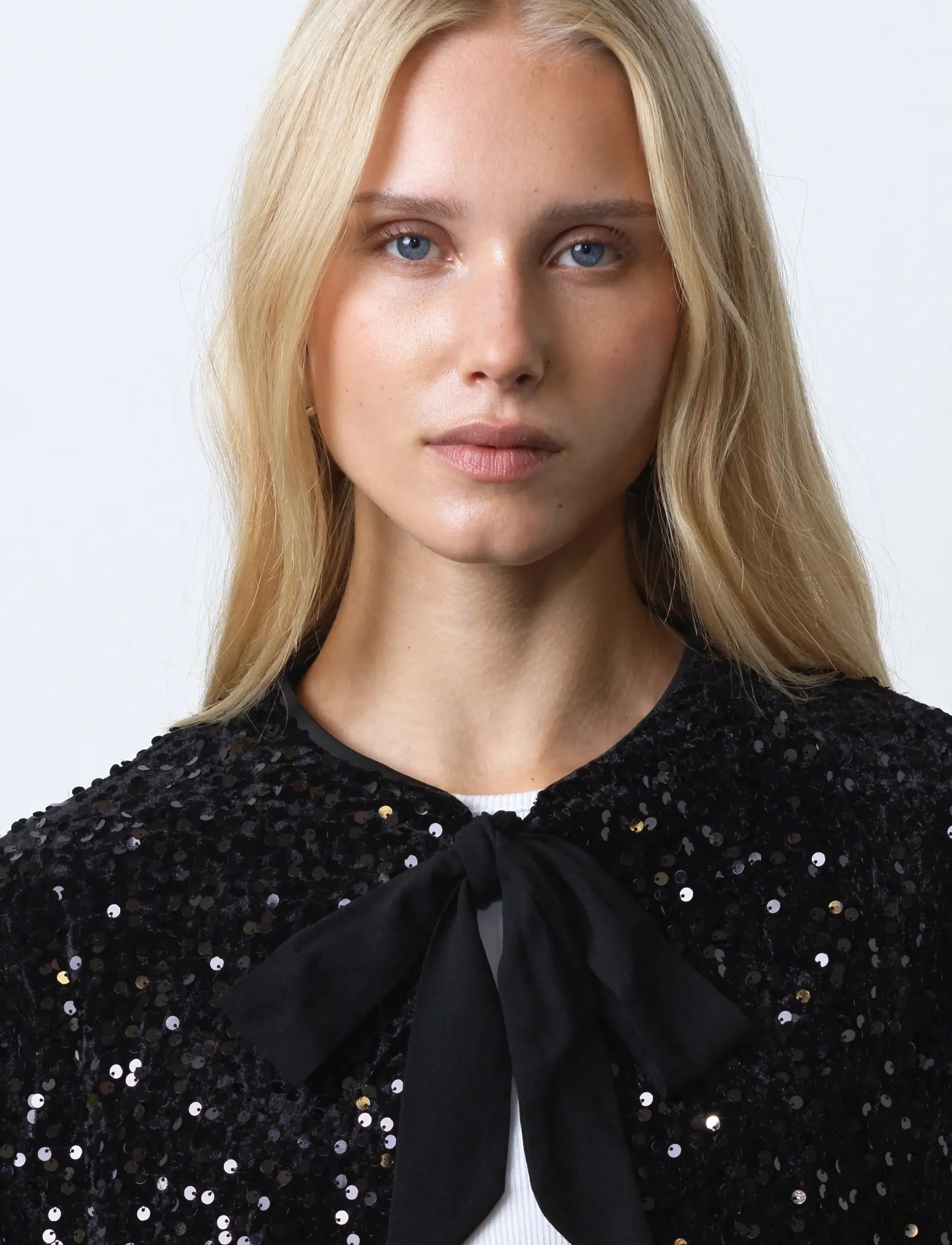 French Connection - MONET SEQUIN TIE CARDIGAN - lühikesed pintsakud - blackout - 3
