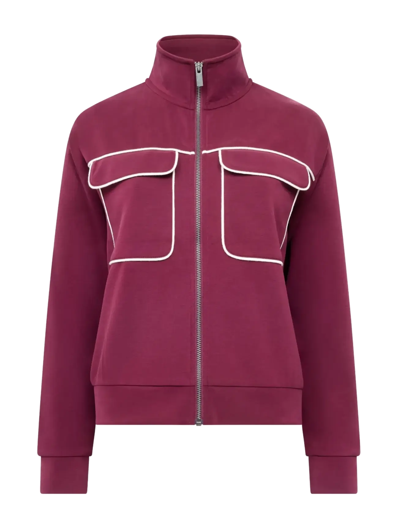 French Connection WREN JERSEY ZIP UP L/S SWEAT - Trainingsjacken - BERRY RED / burgundy