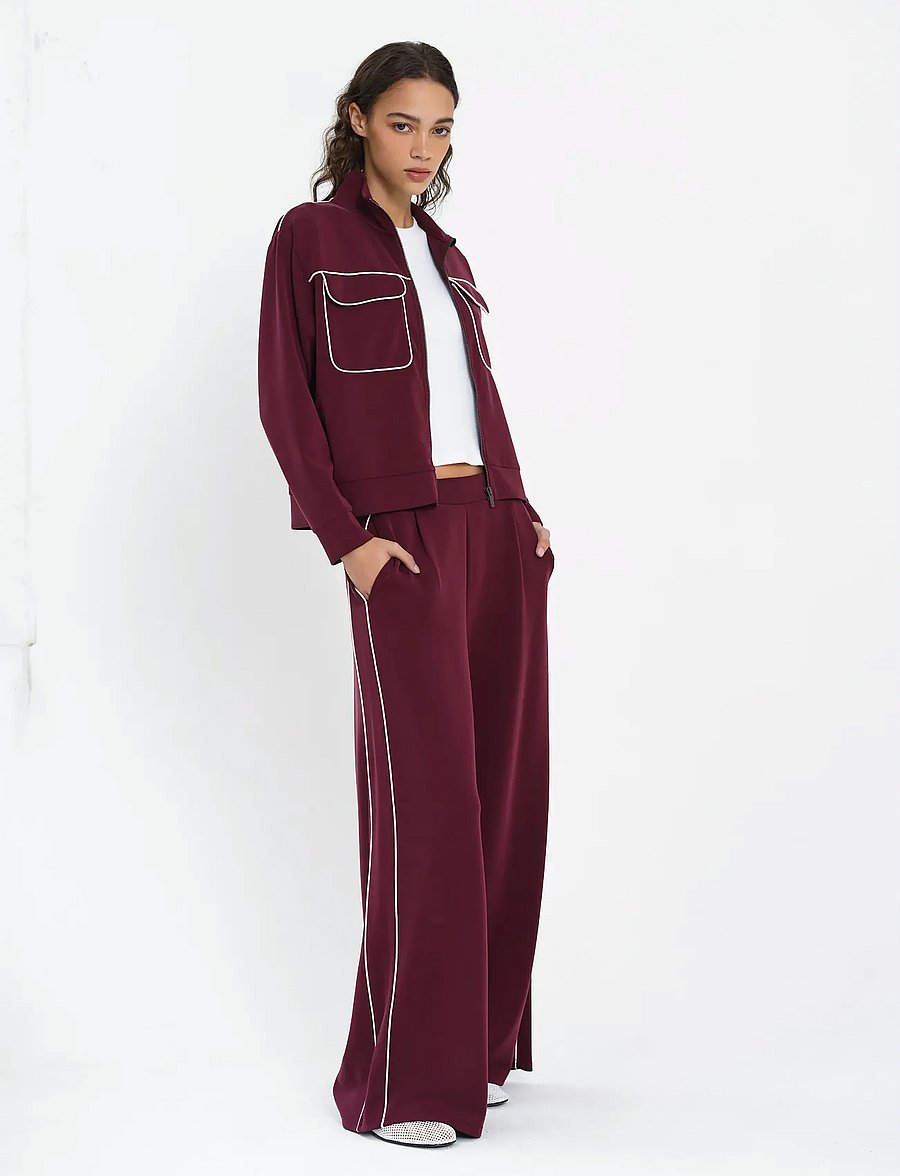 French Connection - WREN JERSEY ZIP UP L/S SWEAT - trainingsjacken - berry red - 2