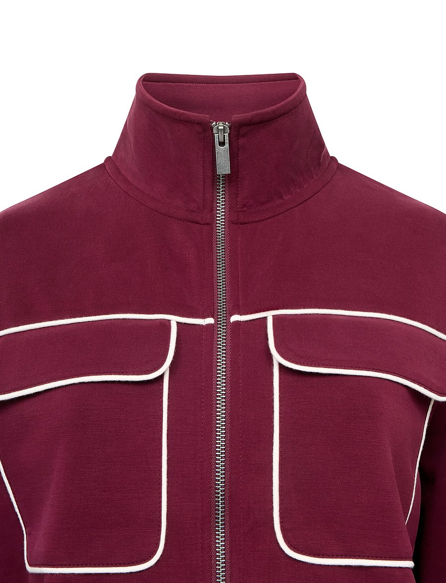 French Connection - WREN JERSEY ZIP UP L/S SWEAT - trainingsjacken - berry red - 5