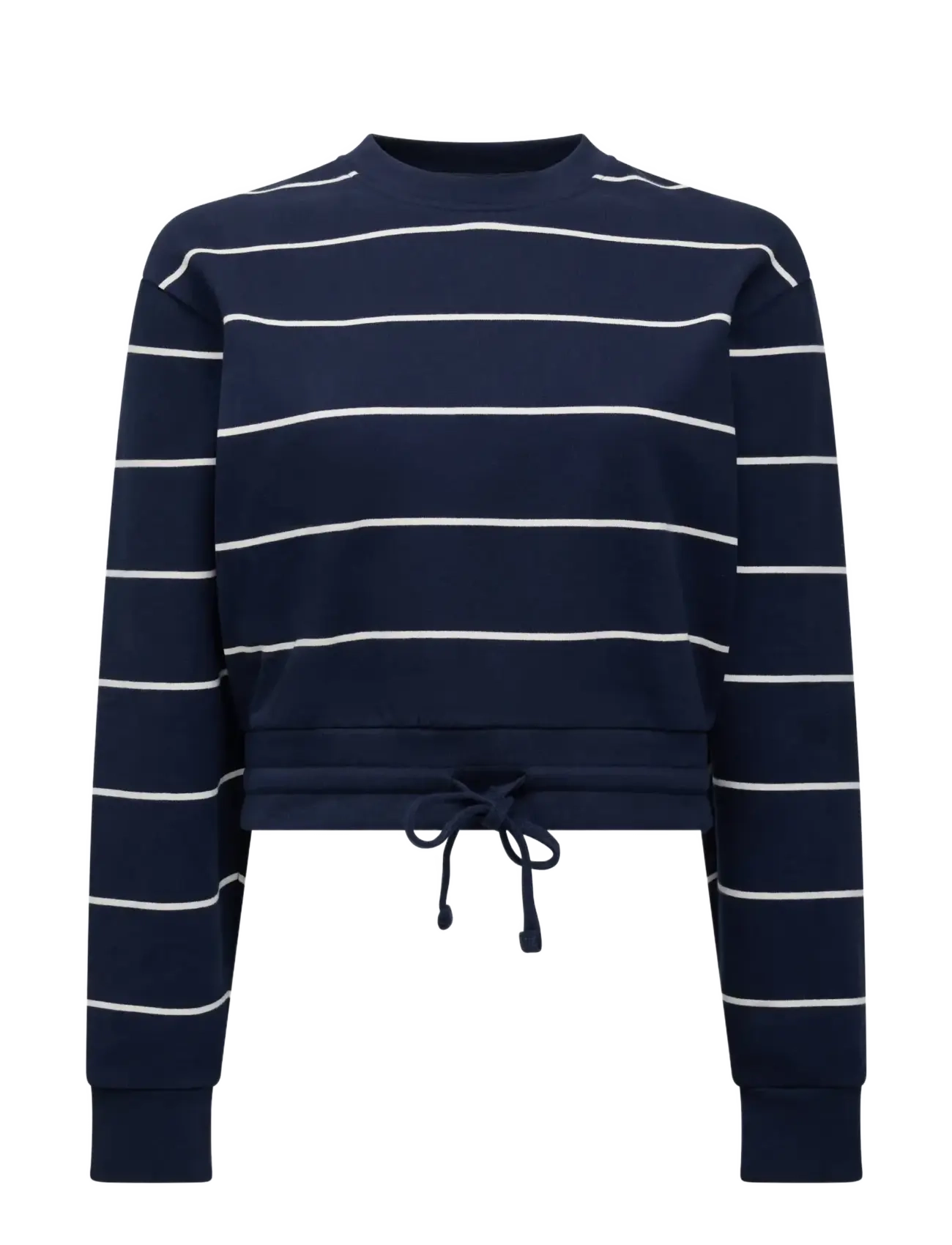 French Connection SUNDAY SWEAT STRIPED D/S TOP - Tøj - NAVY/PORCELAIN STRIP / navy
