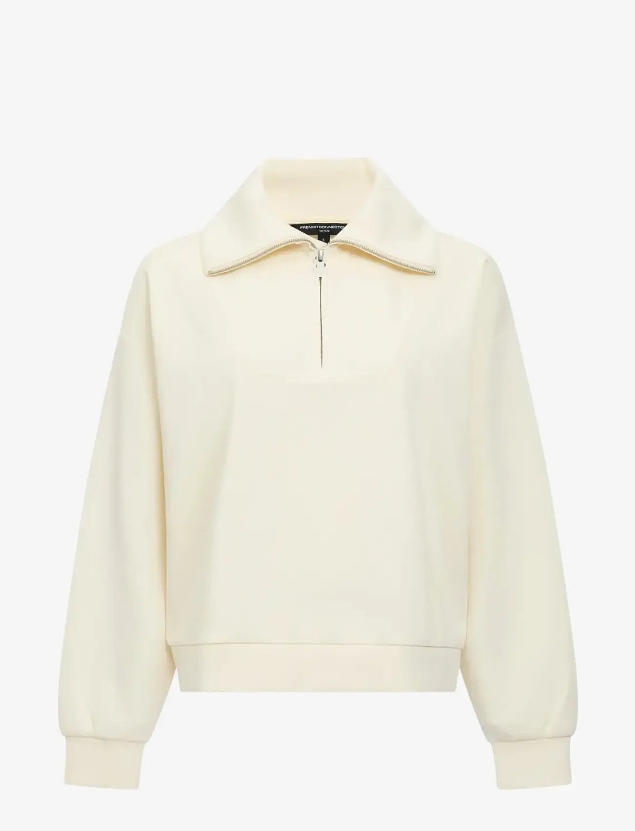 French Connection - WREN HALF ZIP SWEATSHIRT - sporta džemperi - porcelain cream - 1