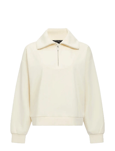 French Connection WREN HALF ZIP SWEATSHIRT - French Connection - PORCELAIN CREAM / cream