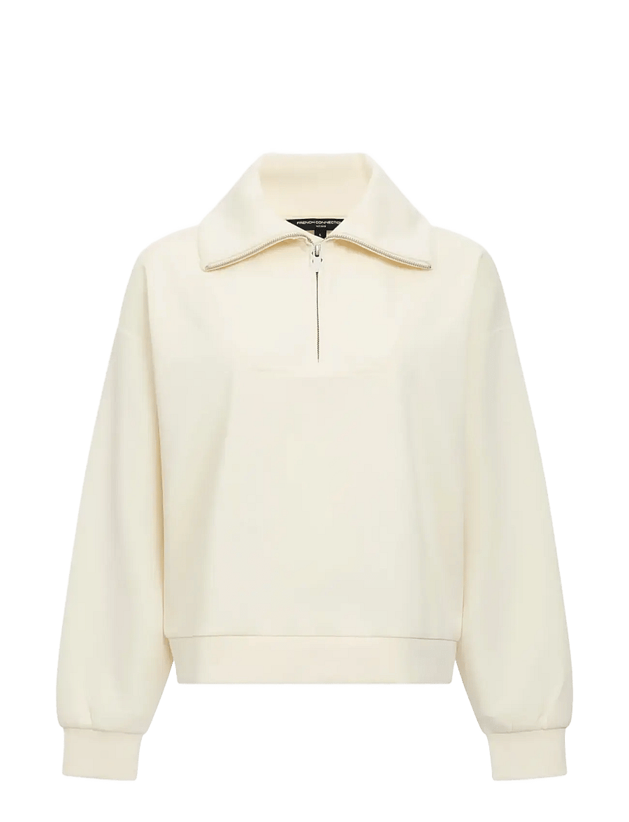 French Connection - WREN HALF ZIP SWEATSHIRT - sweatshirts - porcelain cream - 1