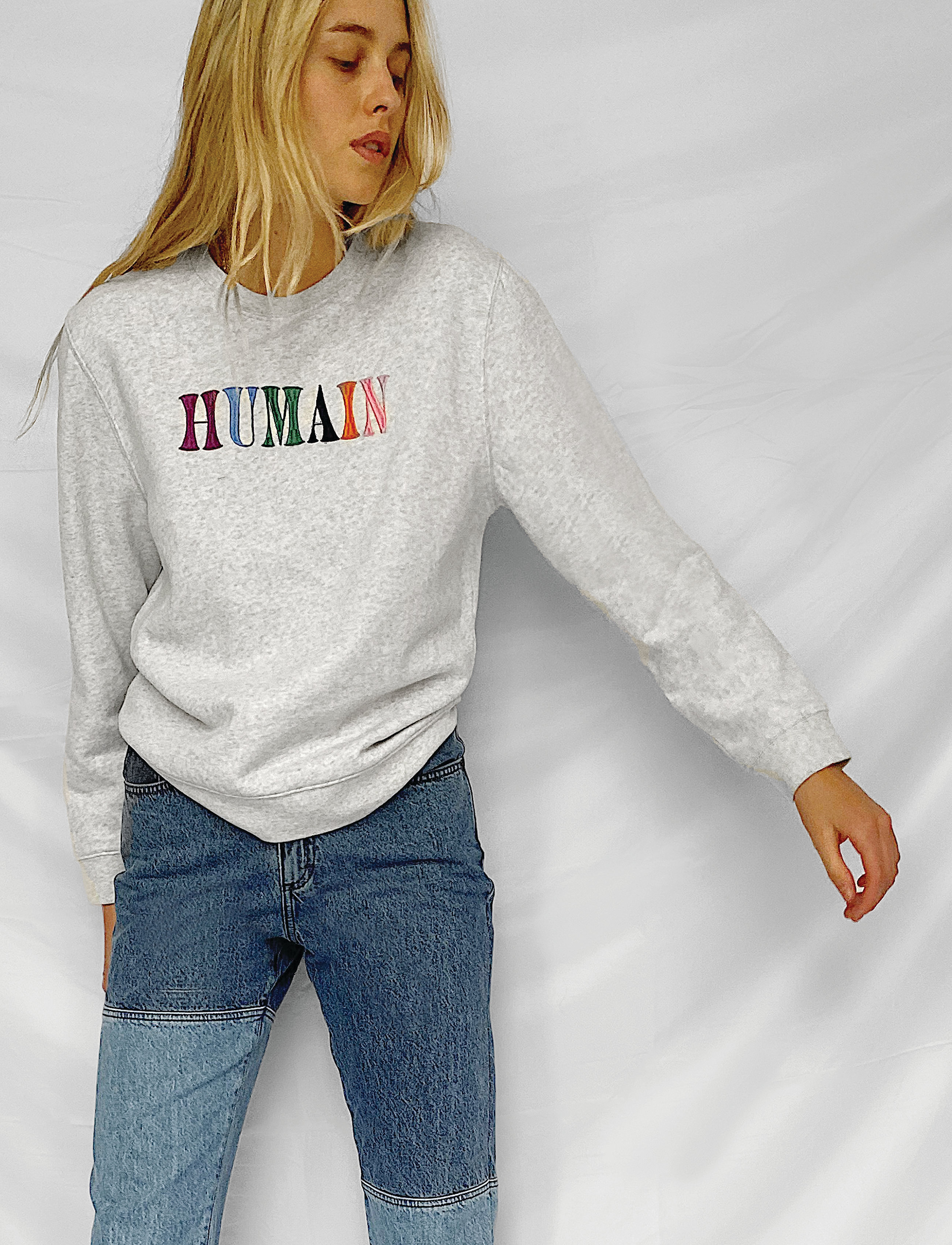 French Connection - HUMAIN ORGANIC L/S CREW SWEAT - dove grey mell - 3
