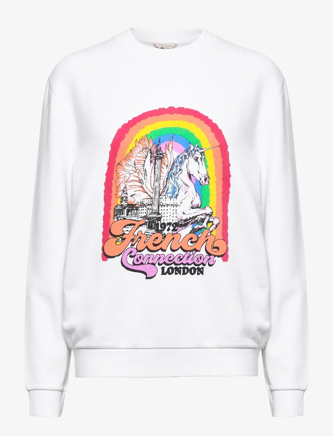 French Connection - PEGASUS GRAPHIC SWEAT - moterims - linen white - 0