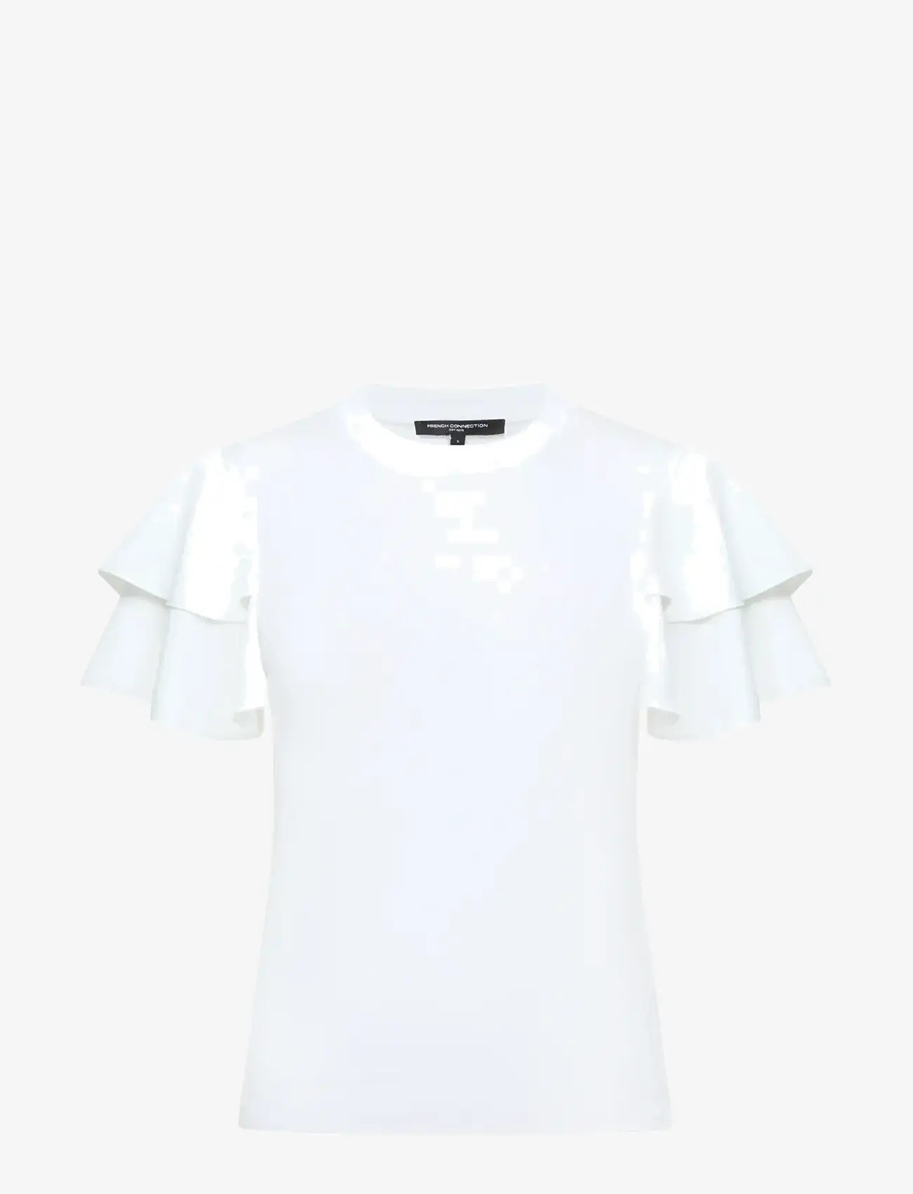 French Connection - AYLAA KRISTA MIX SLEEVE TOP - t-shirts - linen white - 1