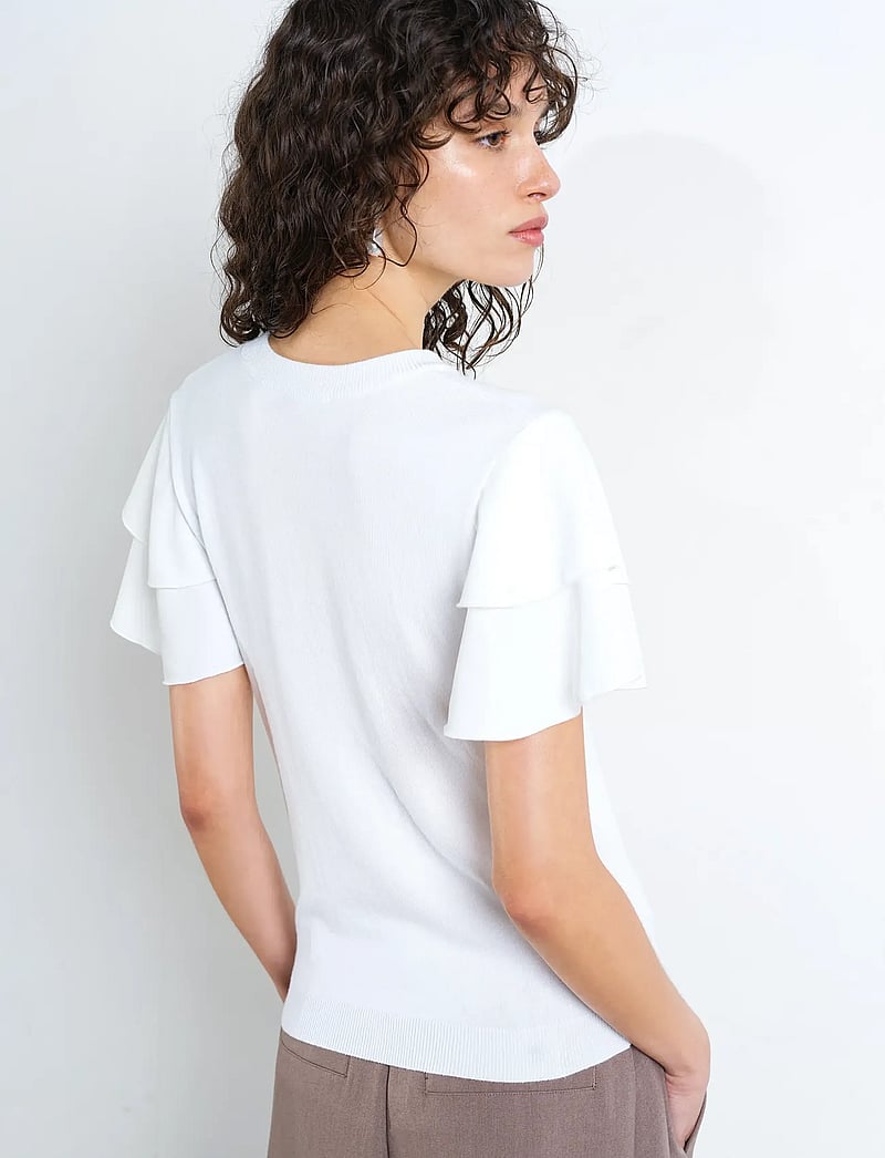 French Connection - AYLAA KRISTA MIX SLEEVE TOP - t-shirts - linen white - 3