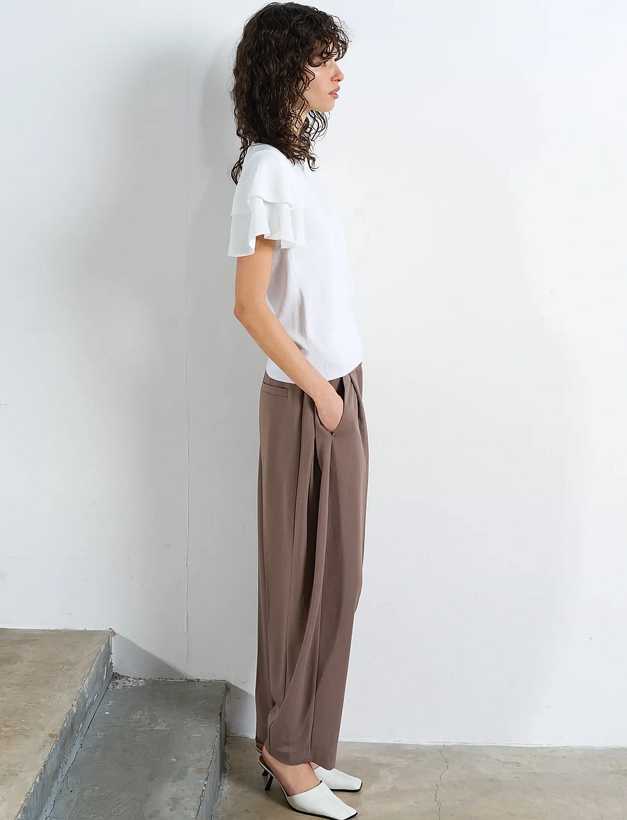 French Connection - AYLAA KRISTA MIX SLEEVE TOP - t-shirts - linen white - 5