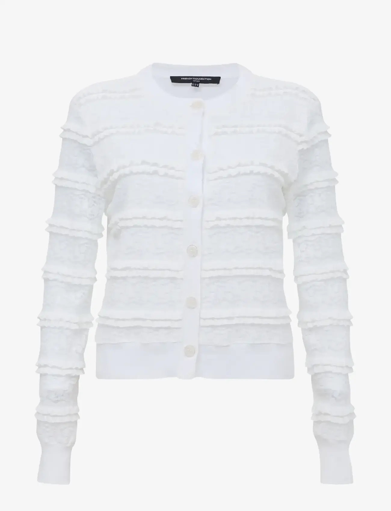 French Connection - KRISTA LACE MIX CARDIGAN - cardigans - summer white - 1