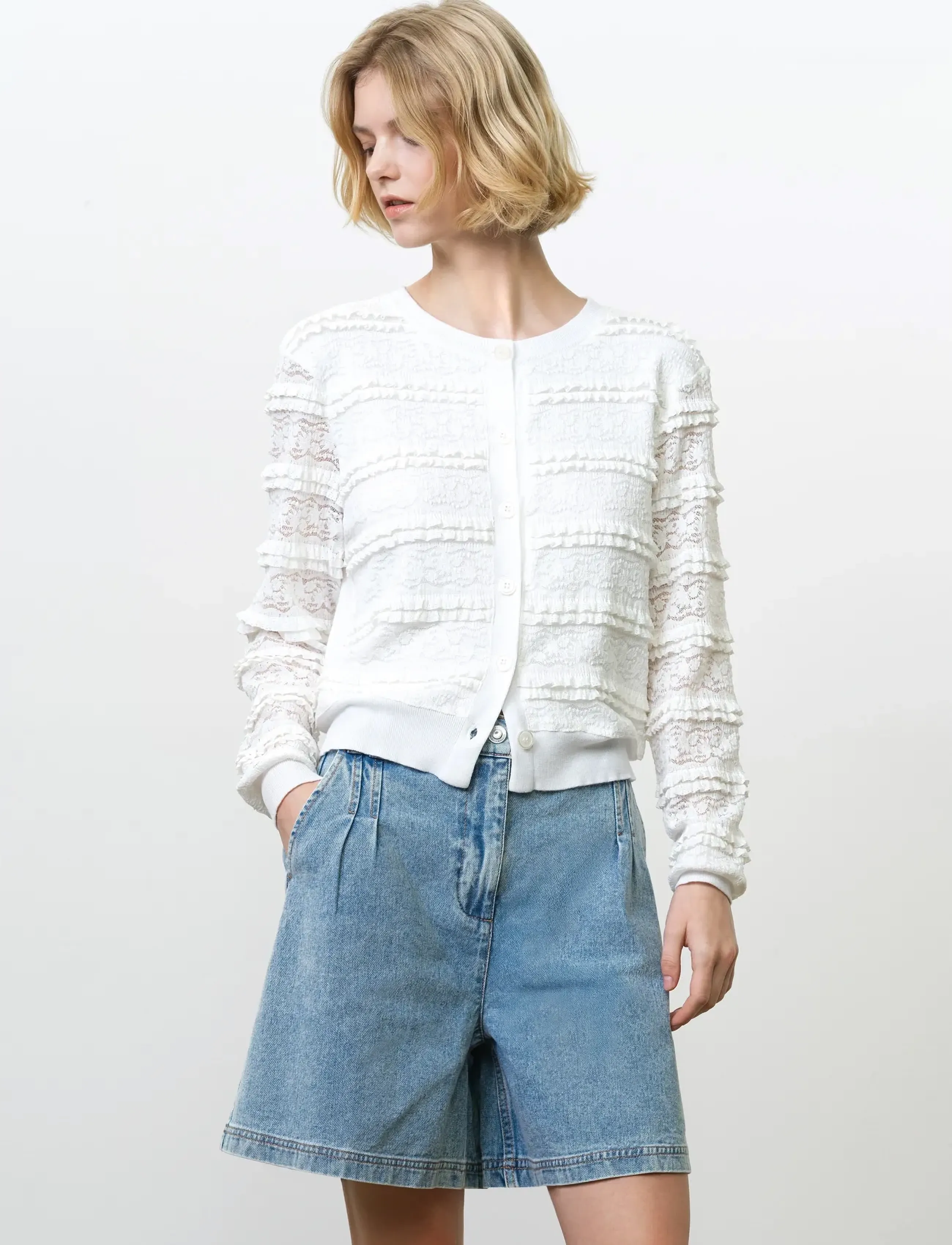 Krista Lace Mix Cardigan 2