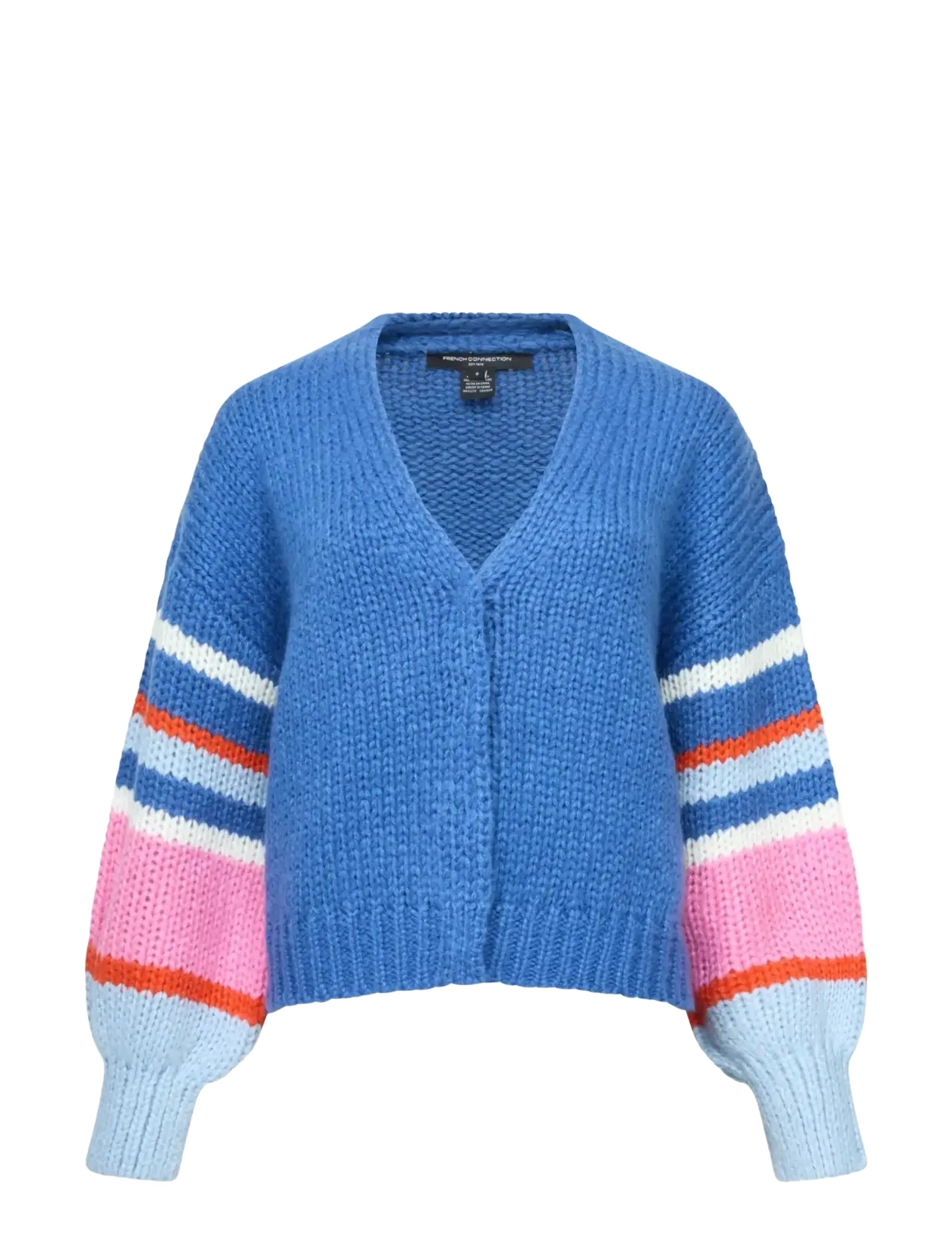 FRENCH CONNECTION Monroe Coloured Slv Cardigan Blau - L - Damen