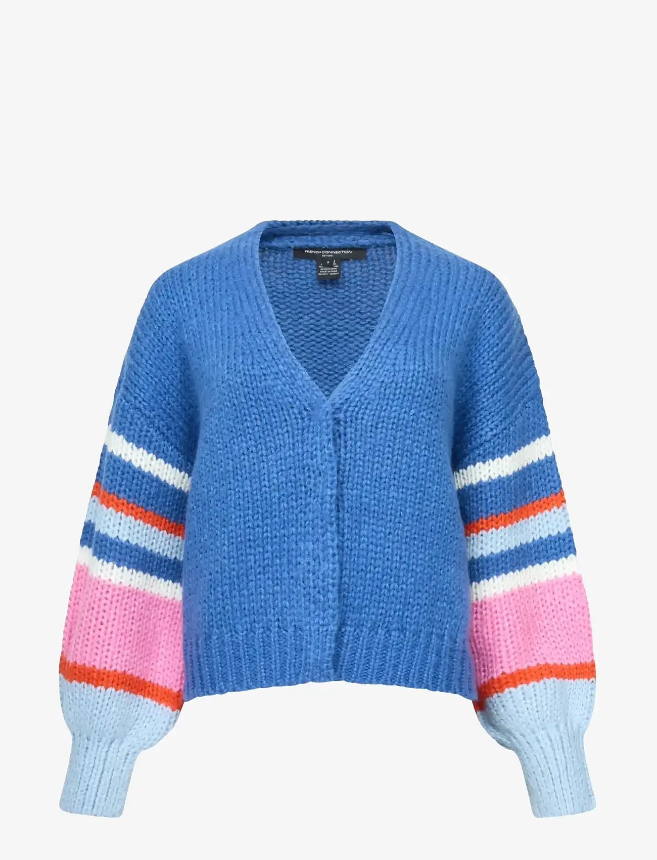 French Connection - MONROE COLOURED SLV CARDIGAN - cardigans - azure blue multi - 1