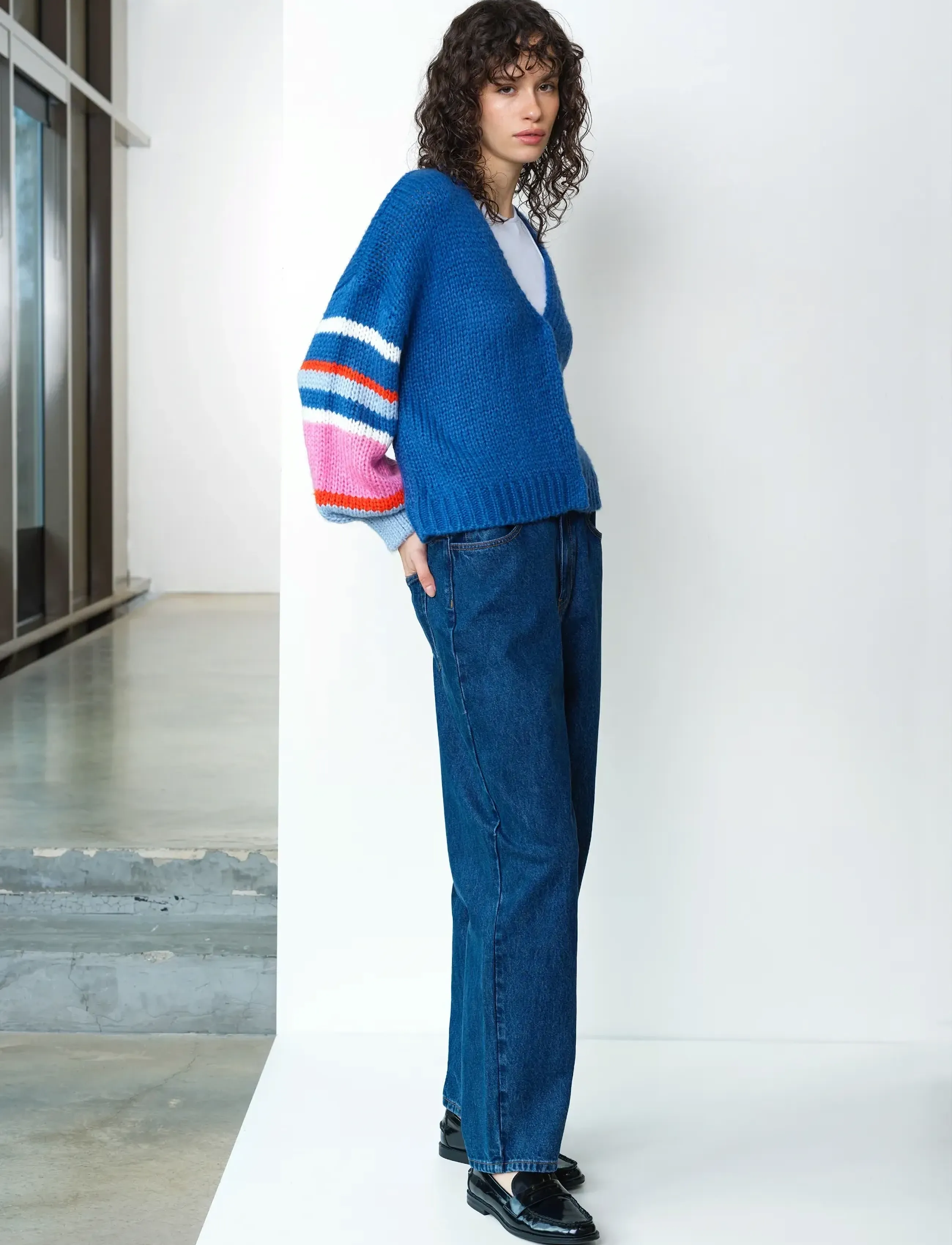 Monroe Coloured Slv Cardigan 2