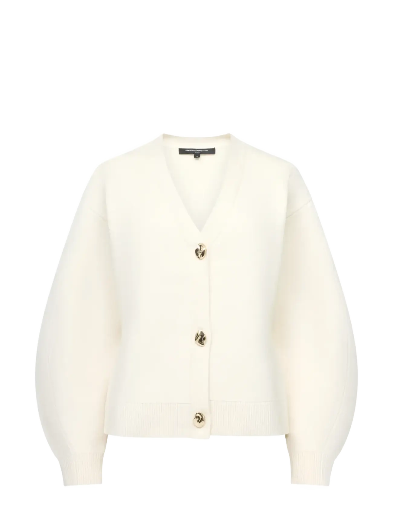 French Connection MISSY KNIT CINCHED WAIST CARDI - Officewear - PORCELAIN CREAM / cream