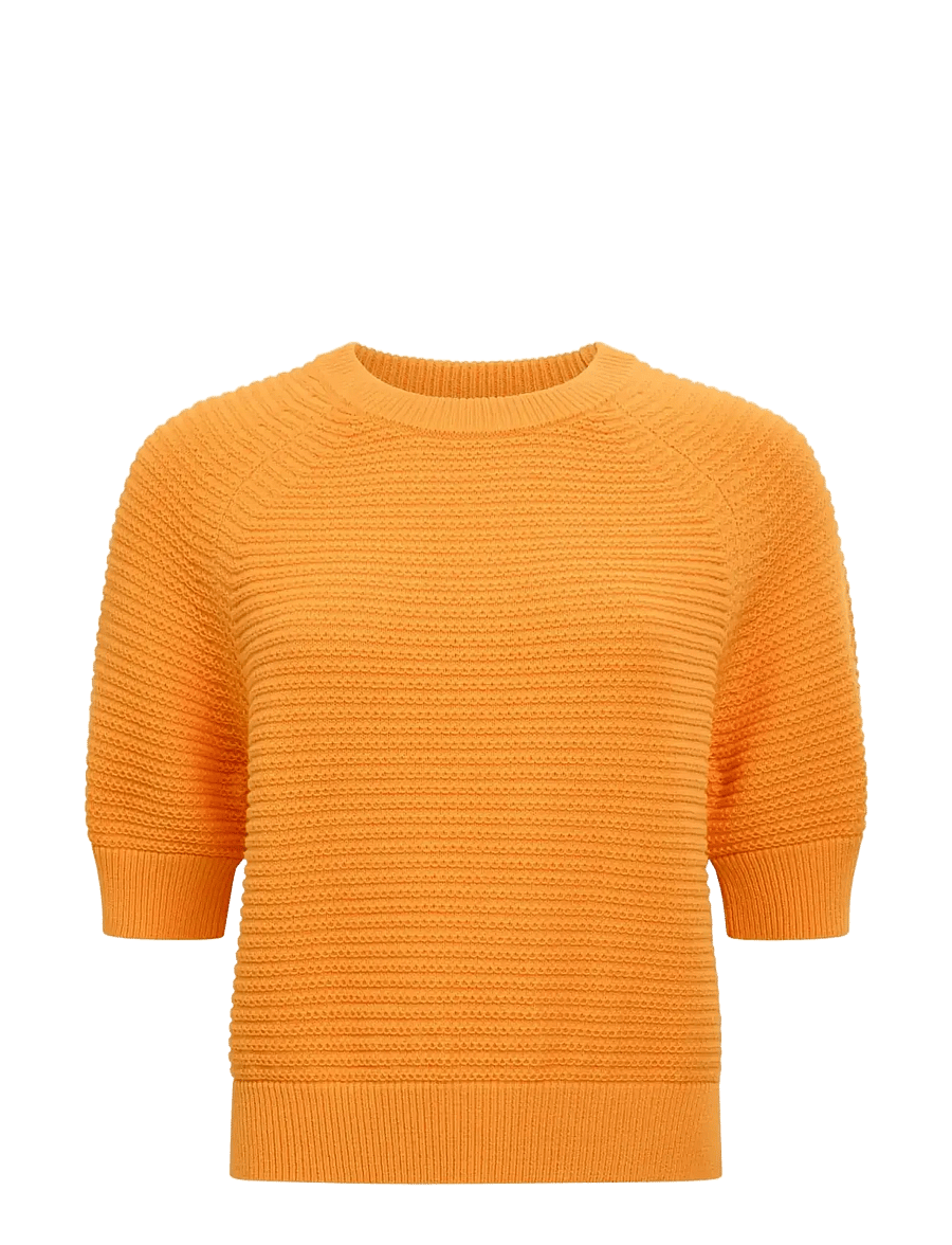 French Connection - LILY MOZART SHORT SLV JUMPER - striktrøjer - apricot orange - 1