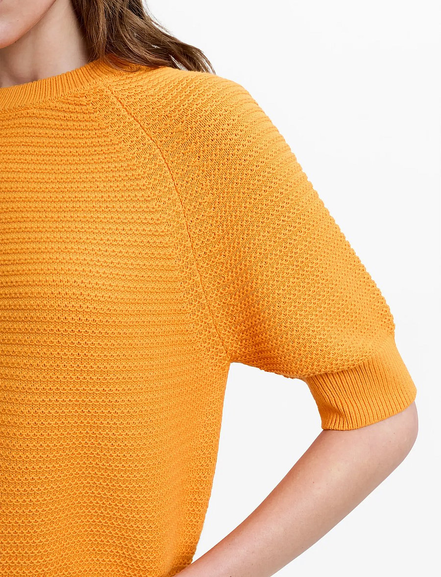 French Connection - LILY MOZART SHORT SLV JUMPER - striktrøjer - apricot orange - 2