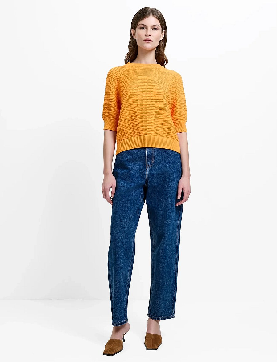 French Connection - LILY MOZART SHORT SLV JUMPER - striktrøjer - apricot orange - 3