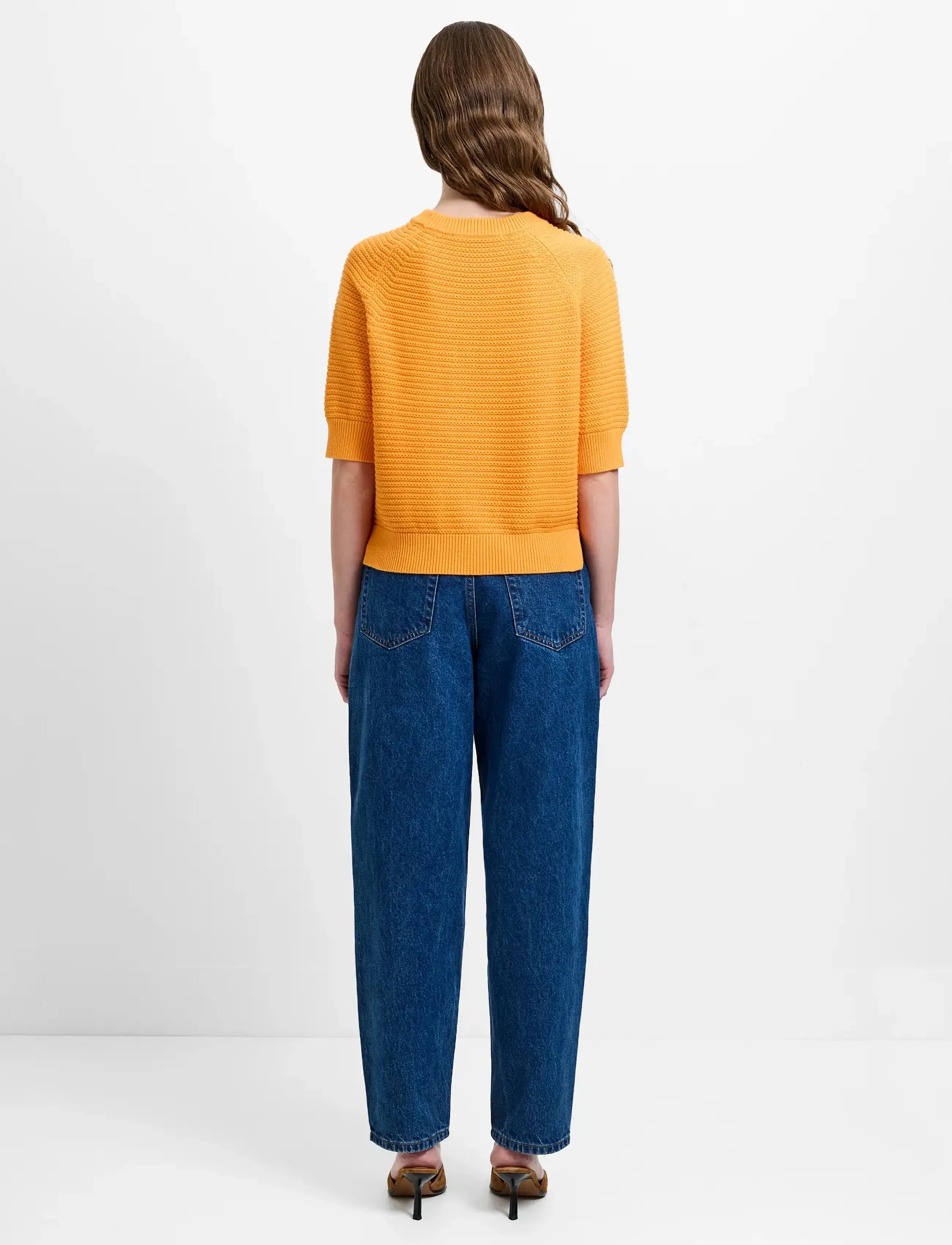 French Connection - LILY MOZART SHORT SLV JUMPER - sviitrid - apricot orange - 4