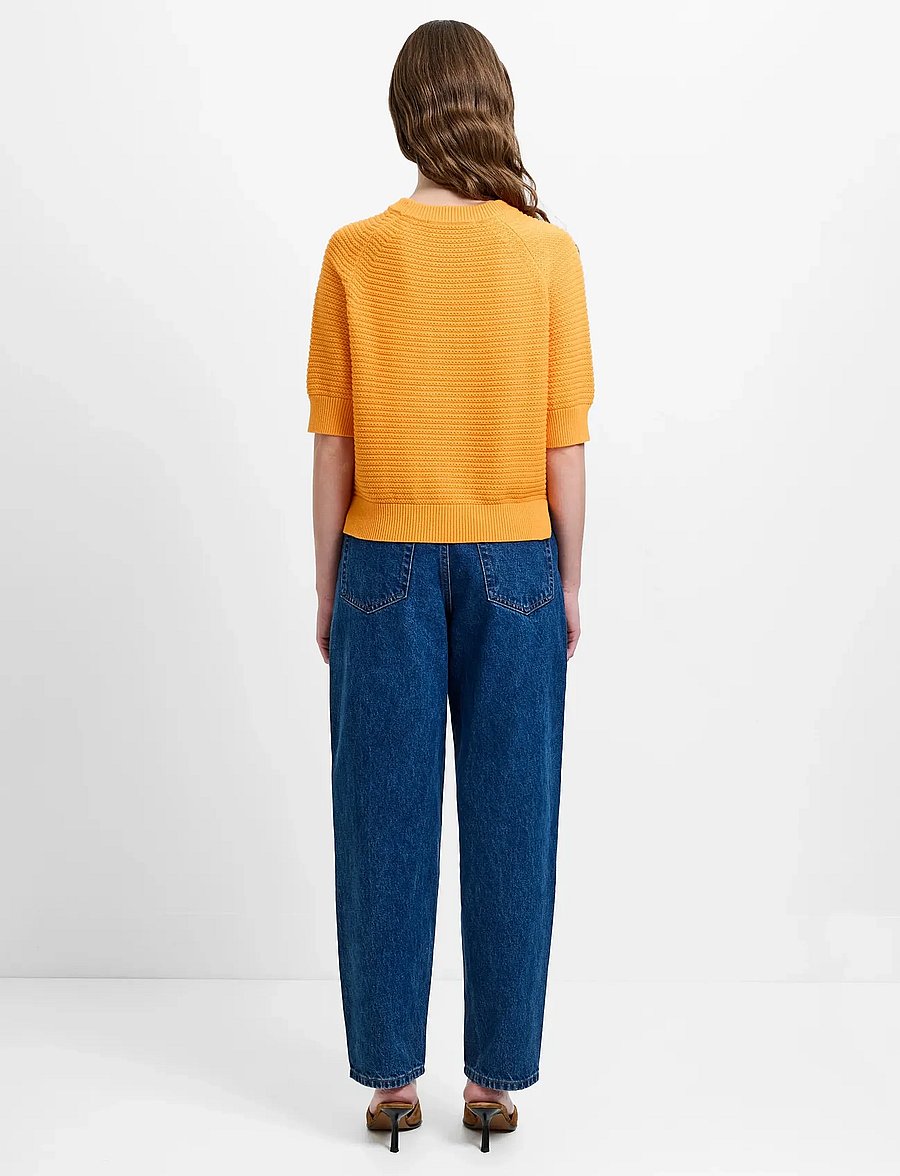 French Connection - LILY MOZART SHORT SLV JUMPER - striktrøjer - apricot orange - 4
