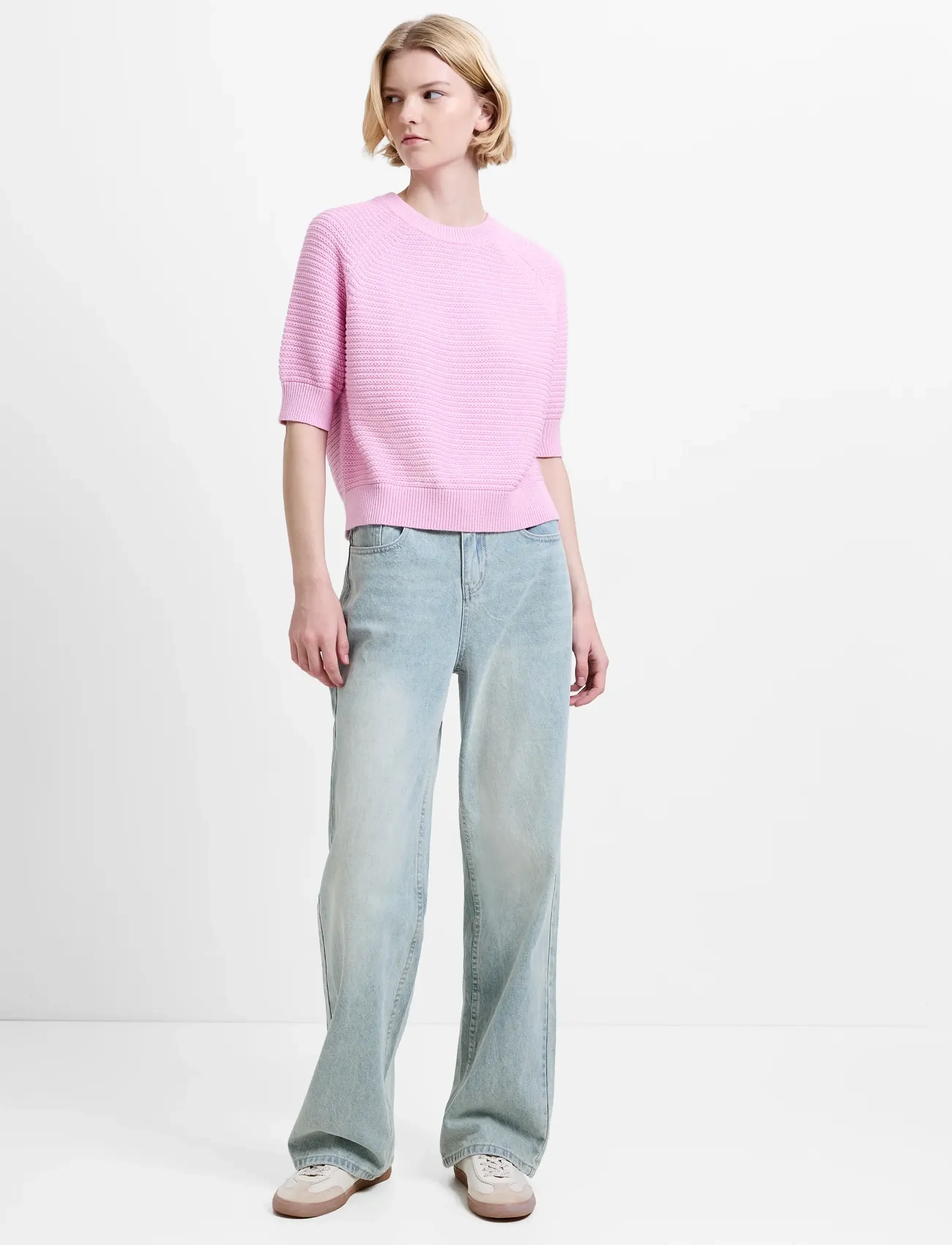 French Connection - LILY MOZART SHORT SLV JUMPER - striktrøjer - light french pink - 3
