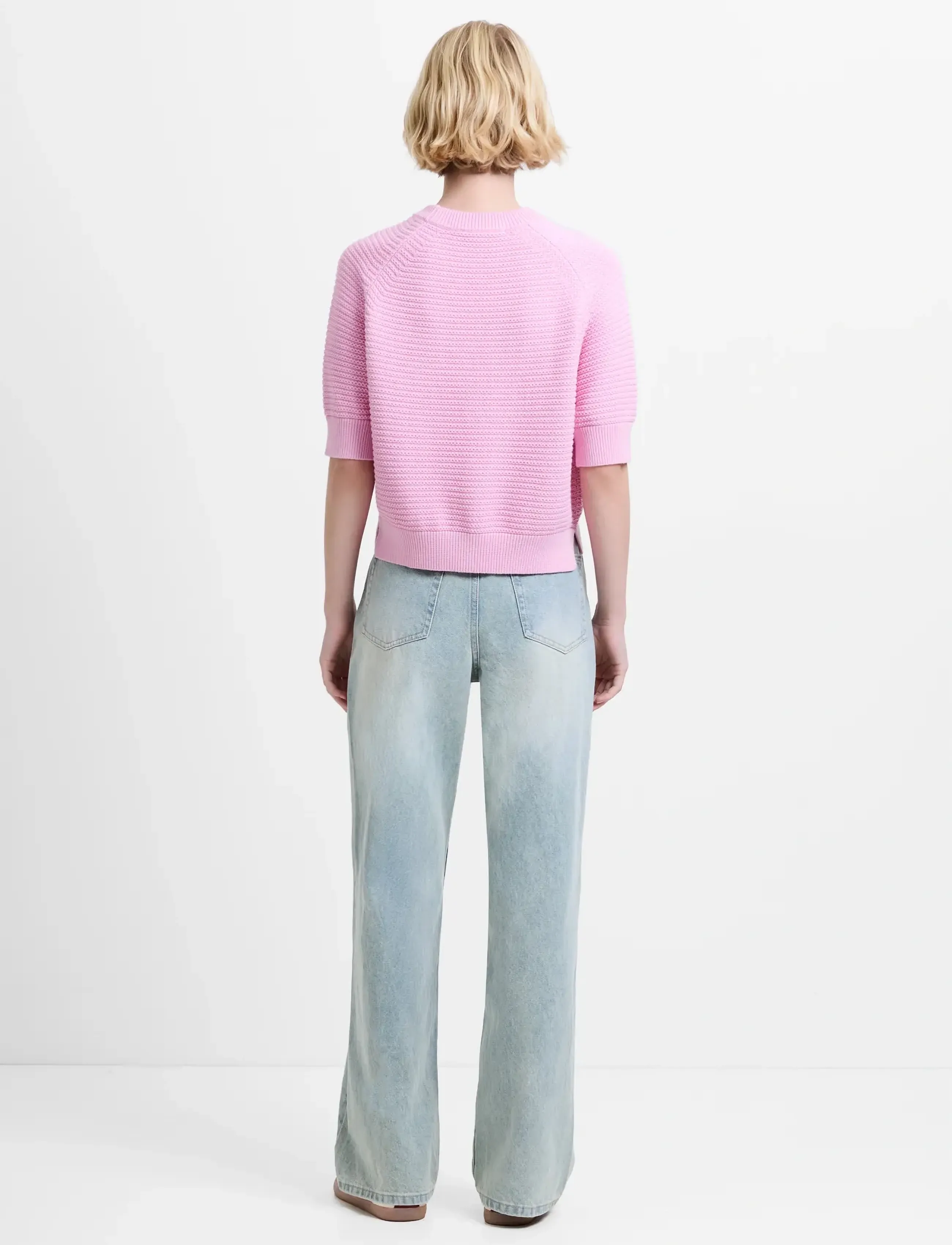 French Connection - LILY MOZART SHORT SLV JUMPER - striktrøjer - light french pink - 4