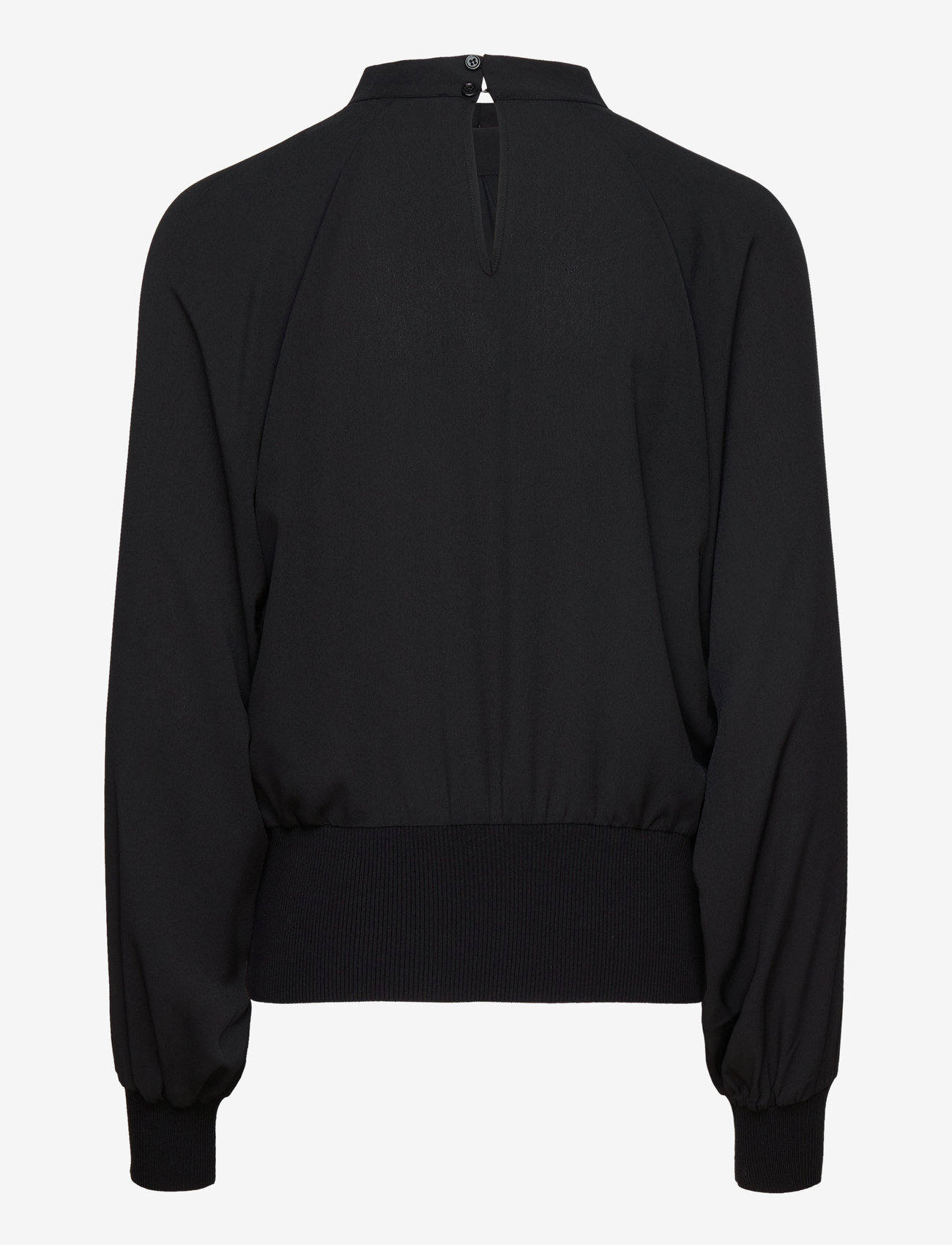 French Connection - KRISTA KNIT L/S STAND NK TOP - långärmade blusar - blackout - 2