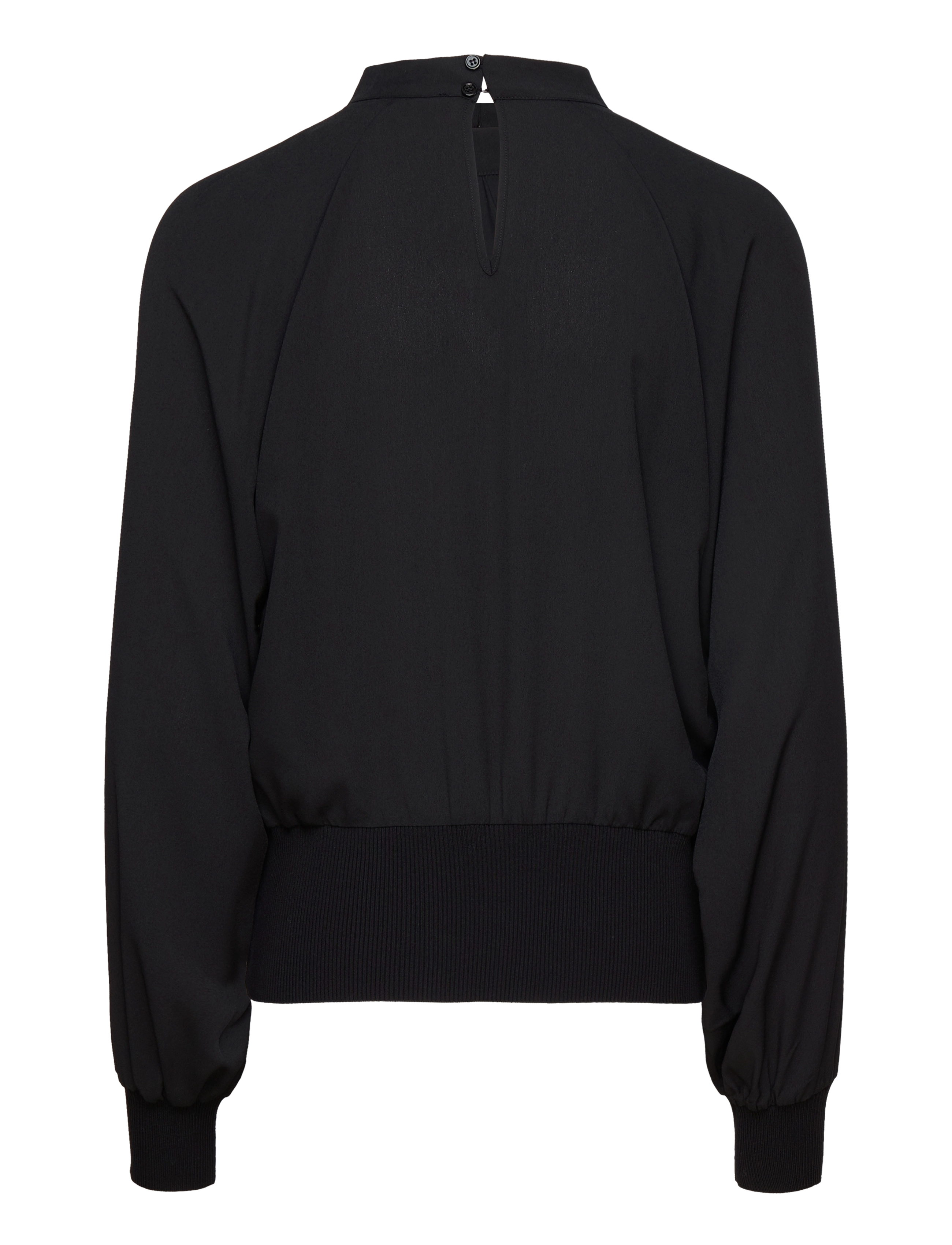 French Connection - KRISTA KNIT L/S STAND NK TOP - langerma blússur - blackout - 2