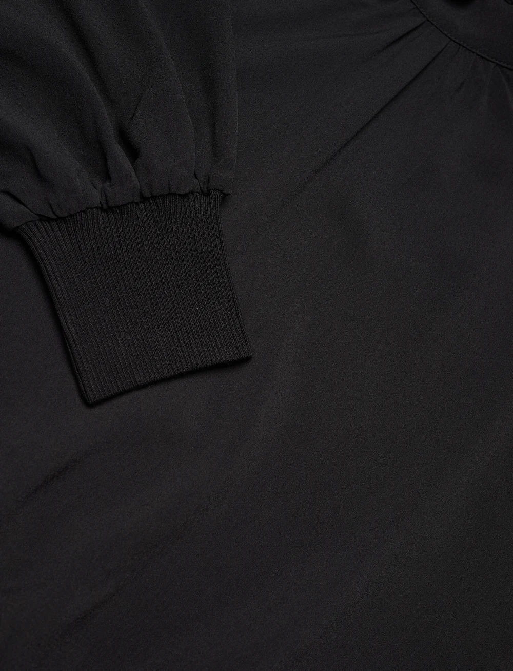 French Connection - KRISTA KNIT L/S STAND NK TOP - långärmade blusar - blackout - 4