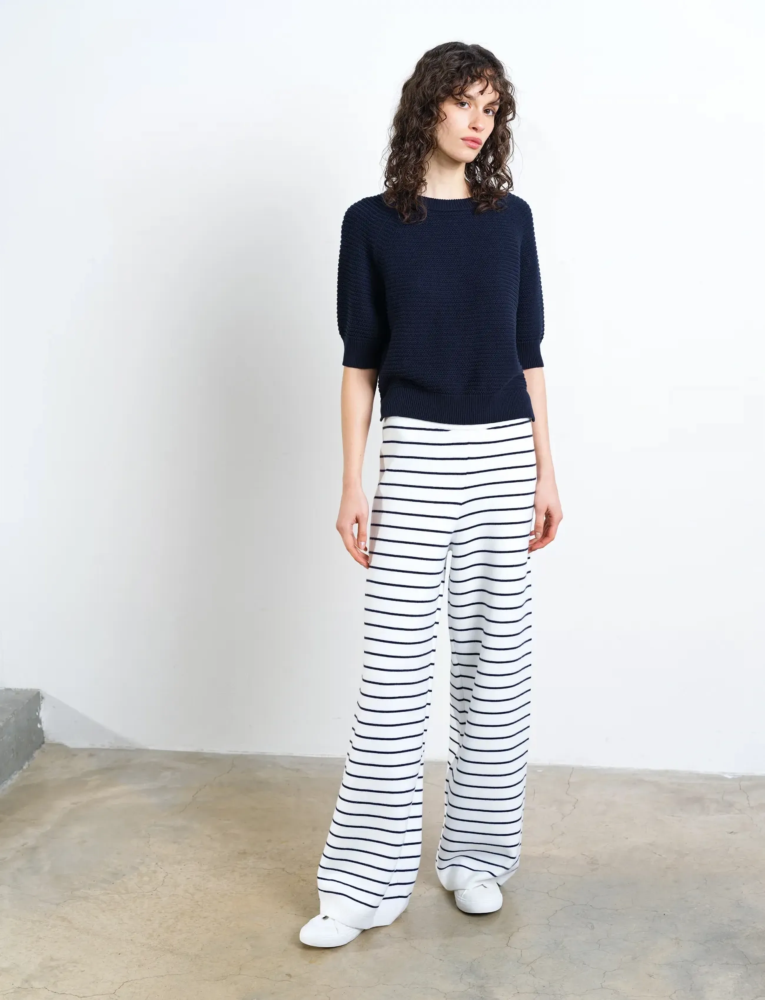 French Connection - LILY MOZART SS HIGH NECK KNIT - sviitrid - new navy - 2