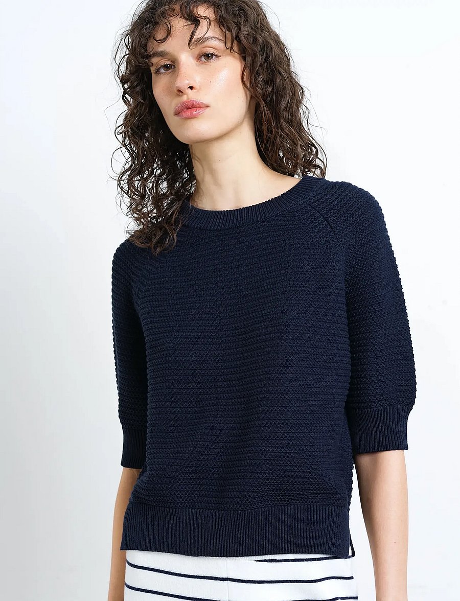 French Connection - LILY MOZART SS HIGH NECK KNIT - pullover - new navy - 3